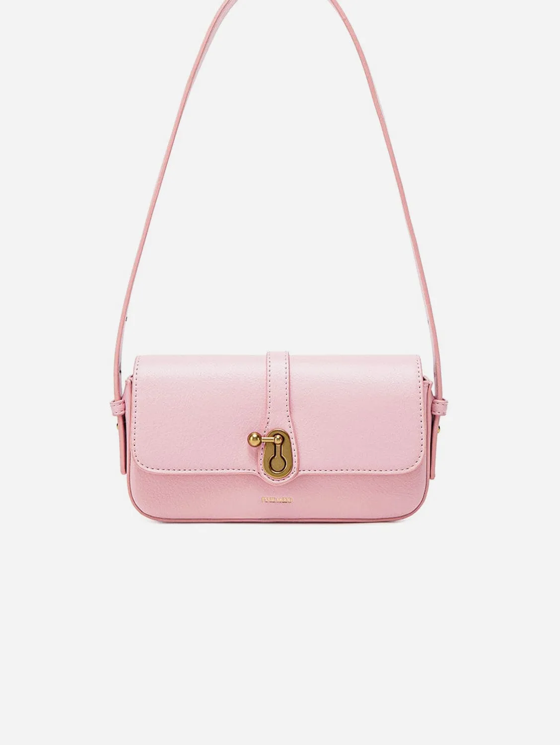 Athena Vegan Leather Slim Bag | Light Pink