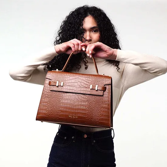 Ava Croco  14" - Camel Brown
