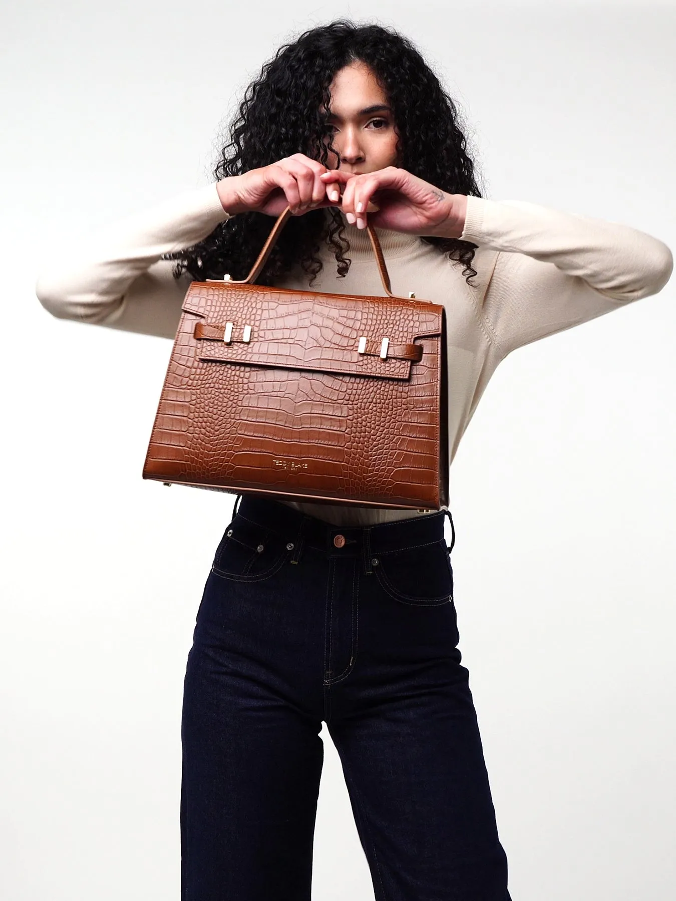 Ava Croco  14" - Camel Brown