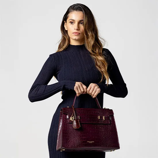 Ava Croco  14" - Dark Brown