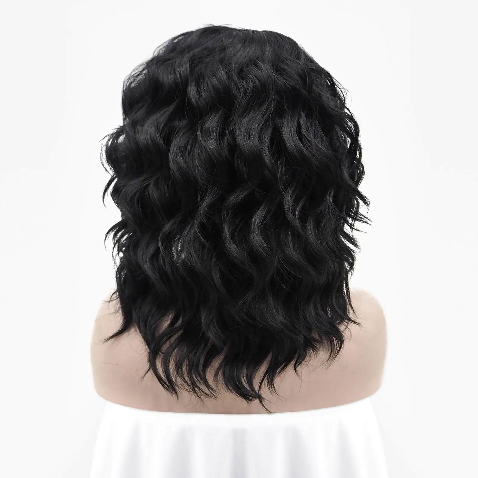Balayage Short Curly Black Wigs Imstyle