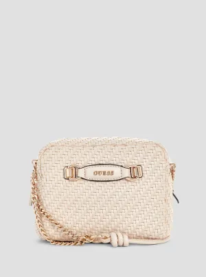 Beige Francy Camera Crossbody