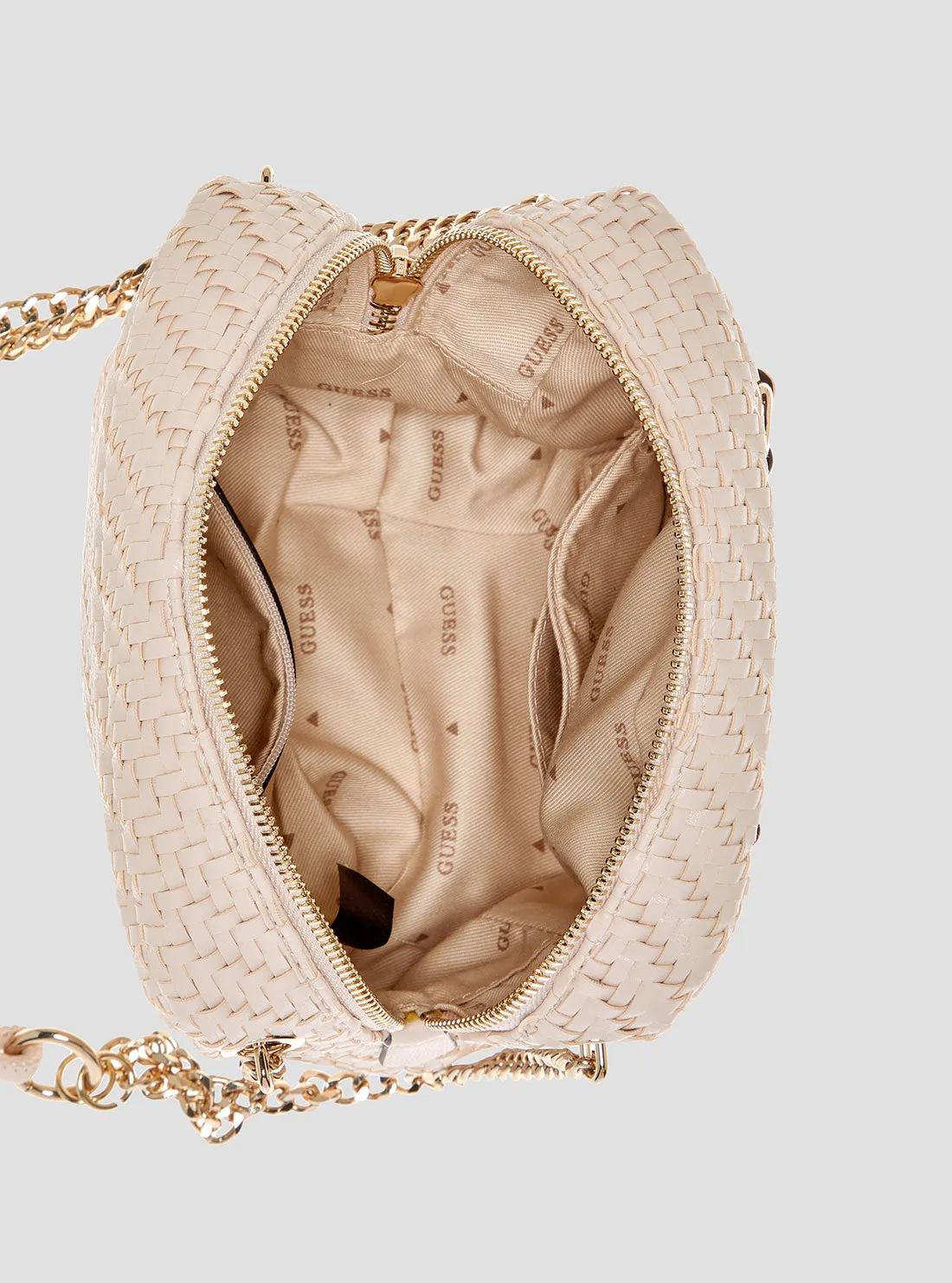 Beige Francy Camera Crossbody