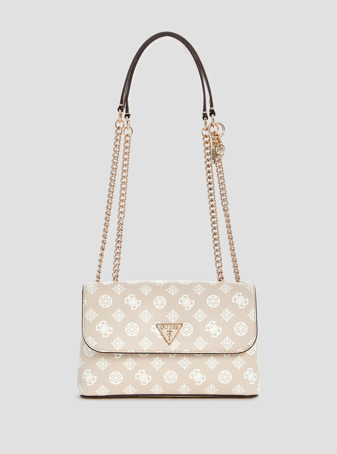 Beige Logo Daryna Crossbody Bag
