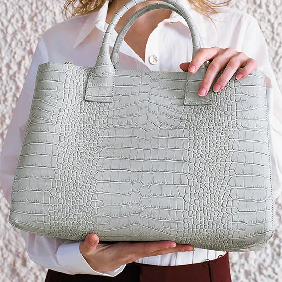 Bella Croco 15" - Light Grey