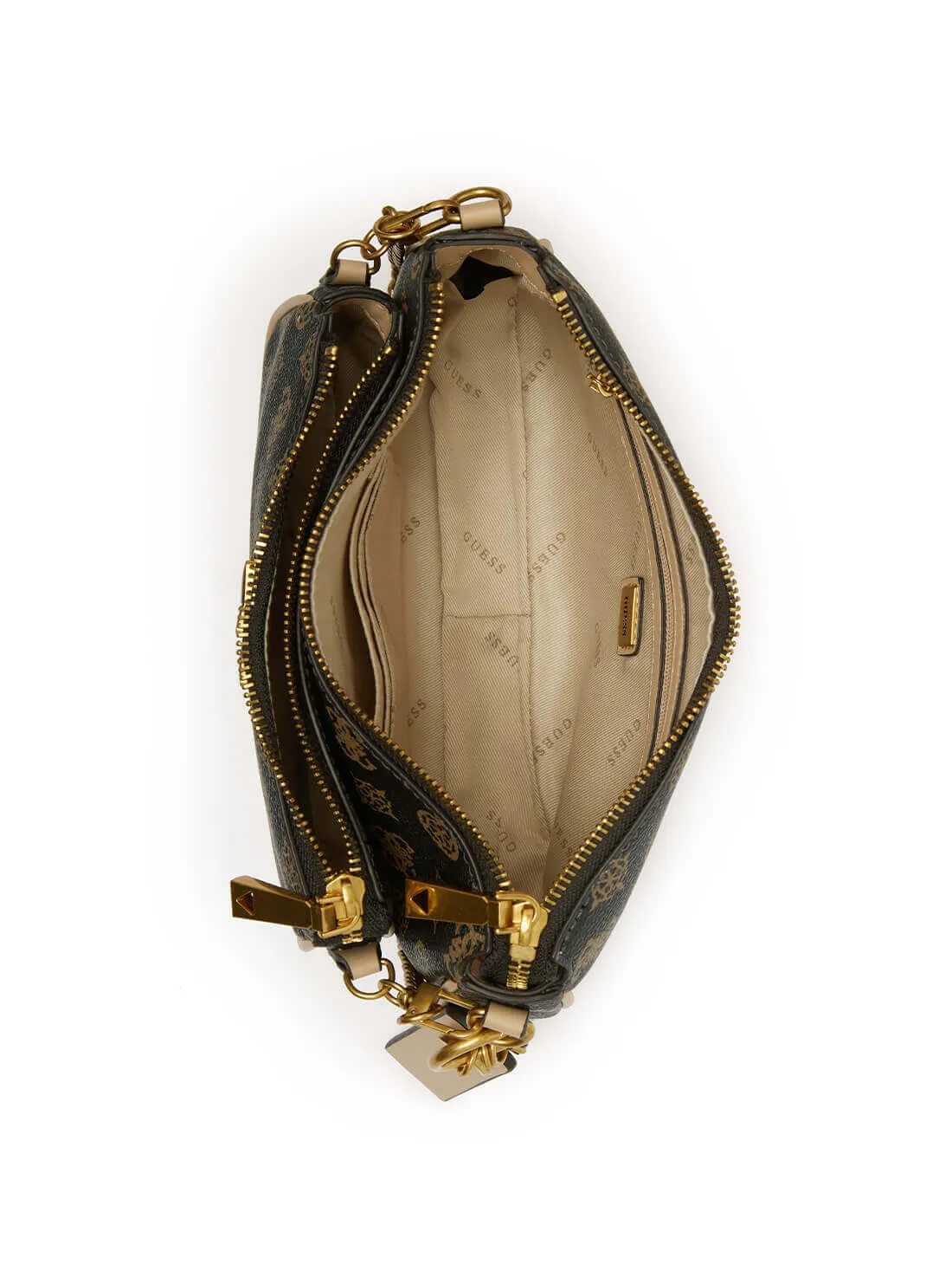 Black Brown Logo Arie Crossbody Bag