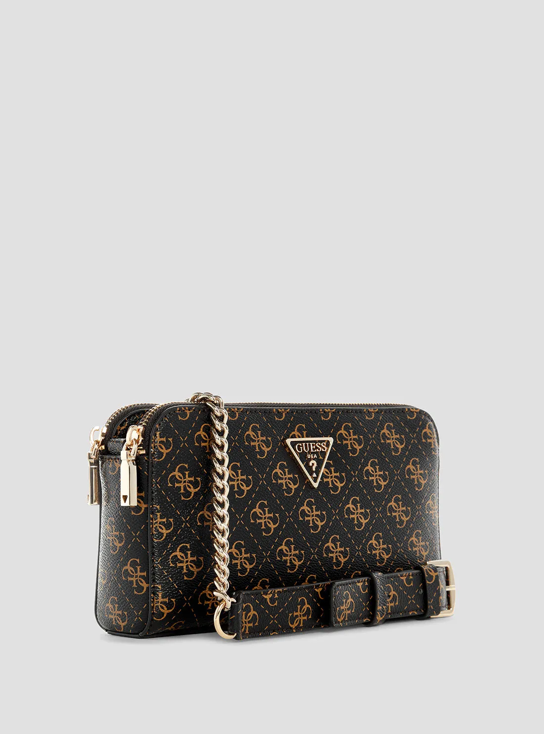 Brown Logo Daryna Crossbody Bag