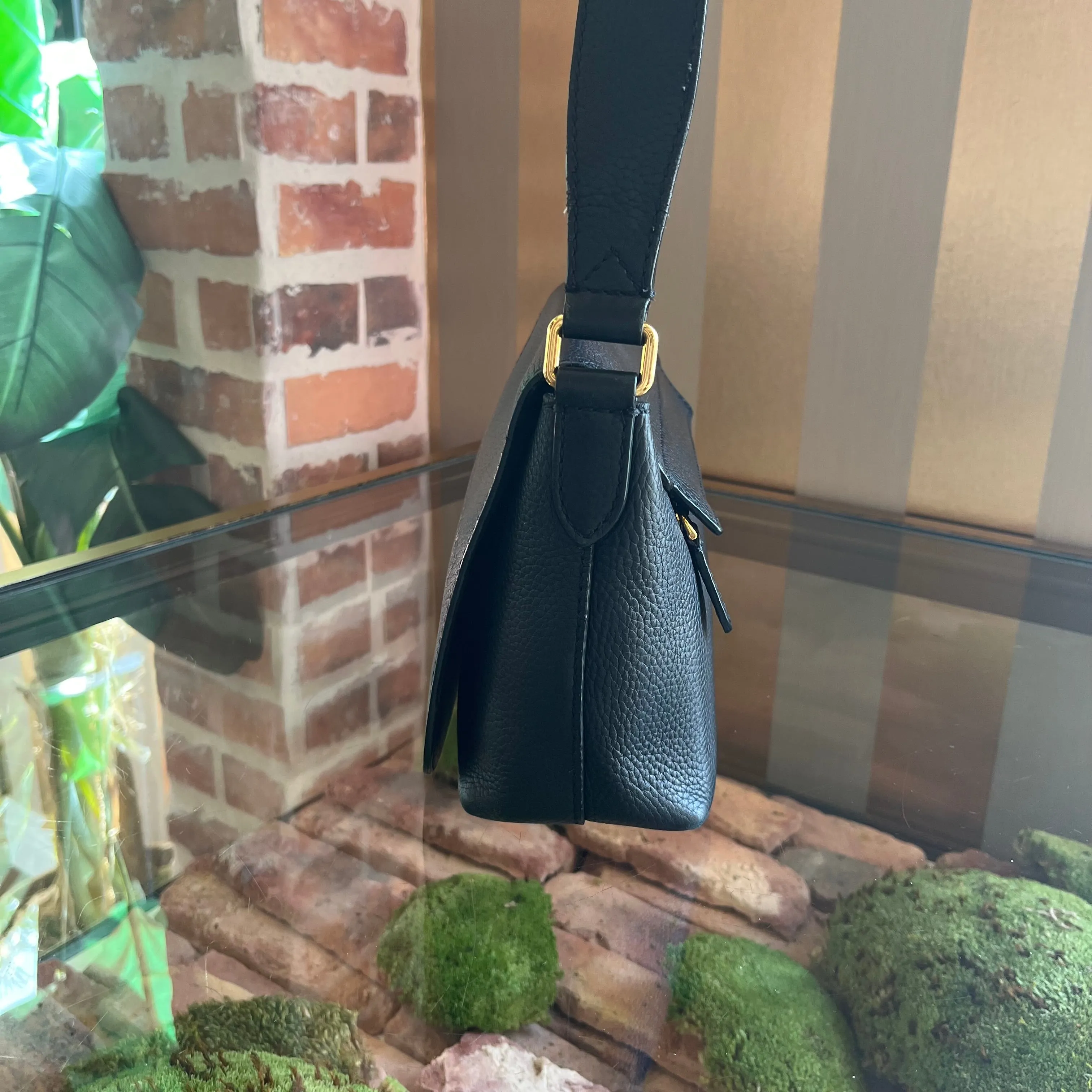 BURBERRY Burleigh Black Leather Small Crossbody