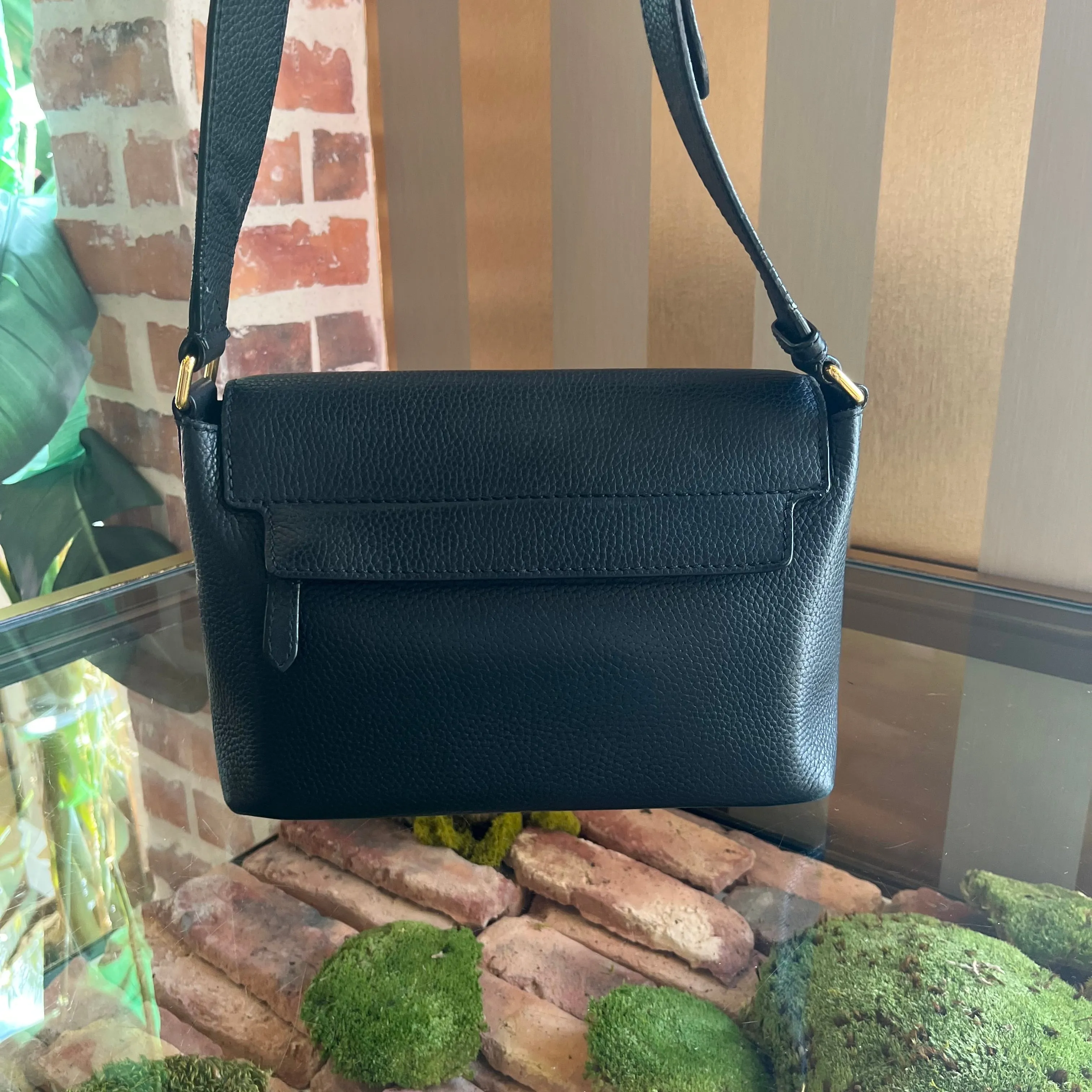 BURBERRY Burleigh Black Leather Small Crossbody