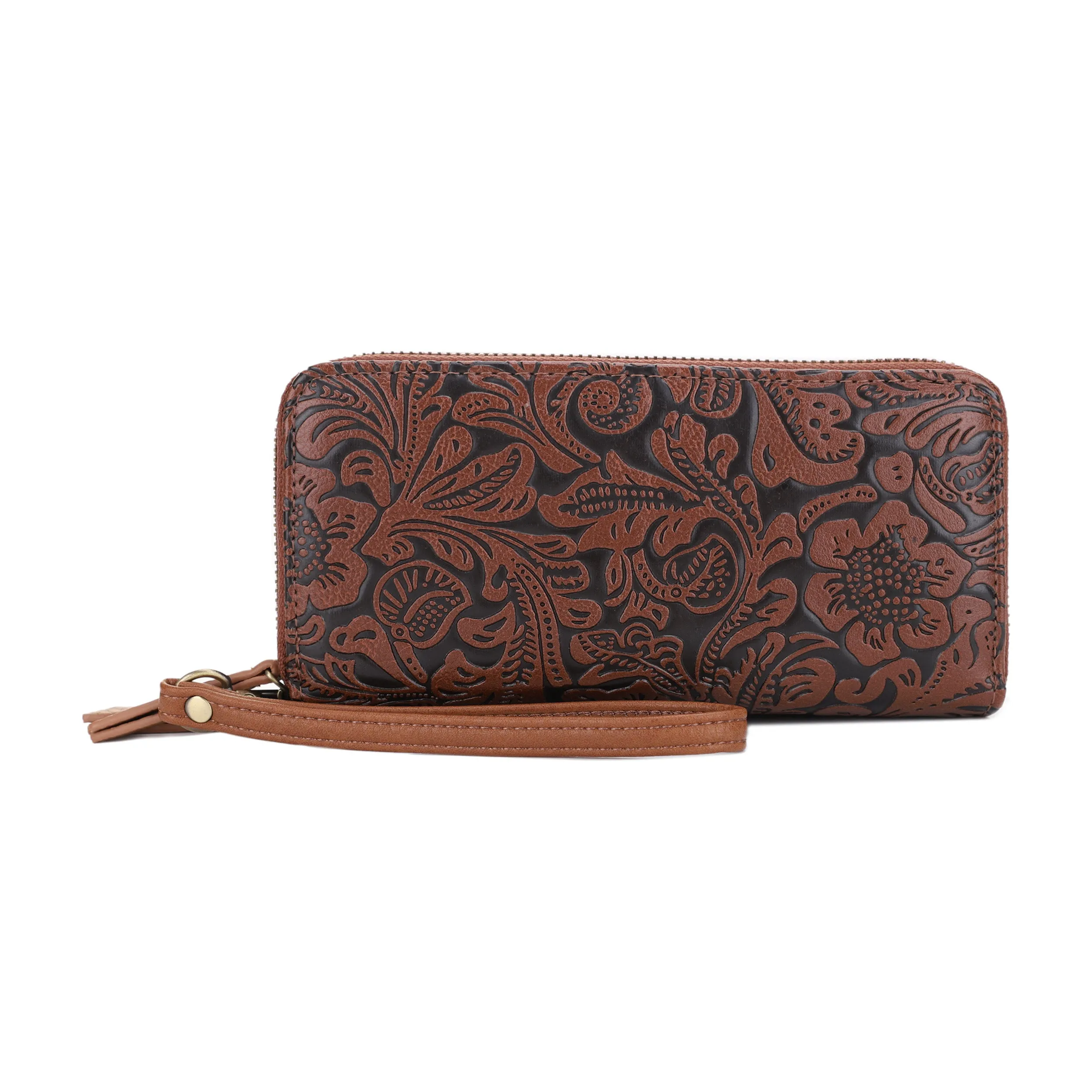 Cassidy Concealed Carry Tooled Tote Bag with Matching Wallet
