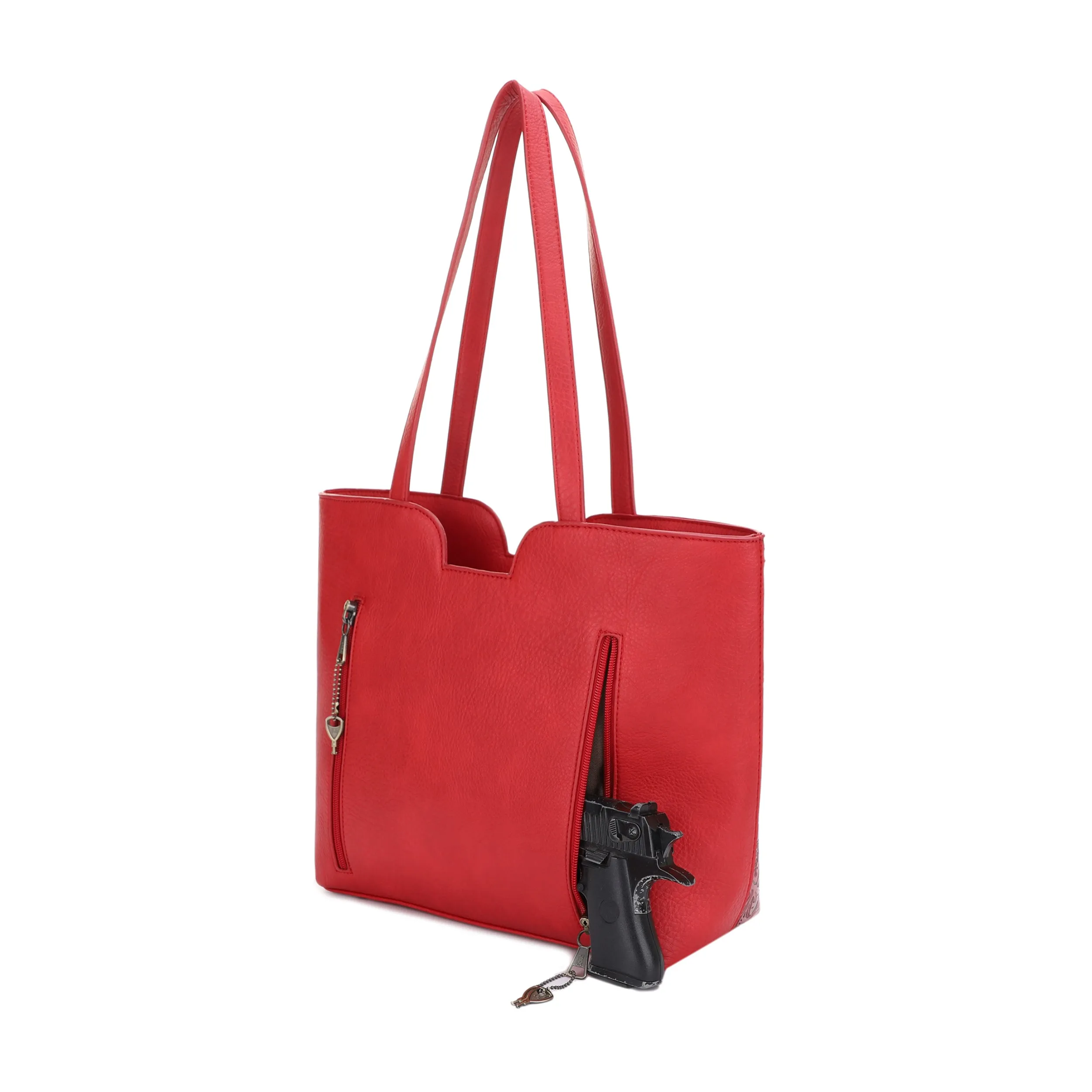Cassidy Concealed Carry Tooled Tote Bag with Matching Wallet