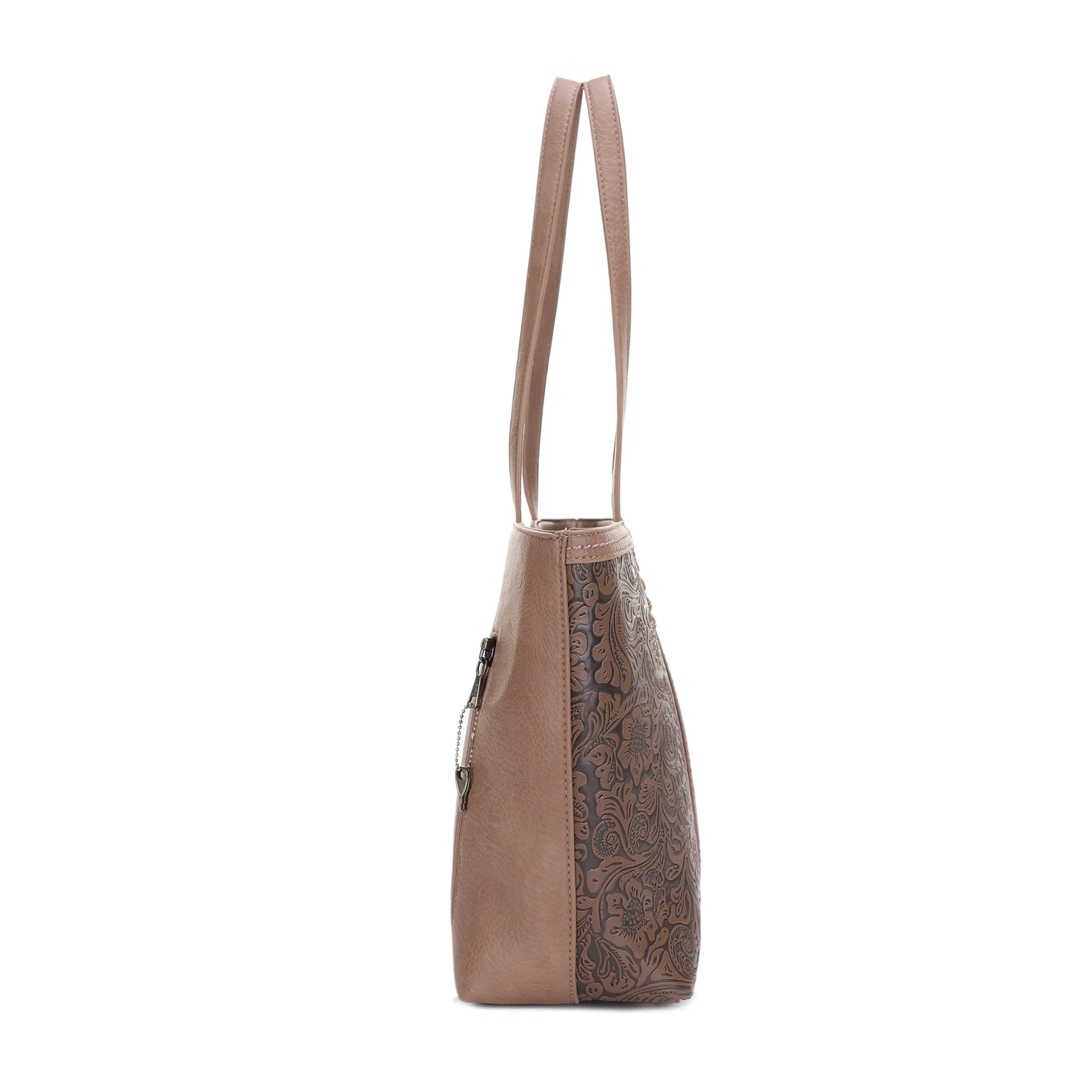 Cassidy Concealed Carry Tooled Tote Bag with Matching Wallet