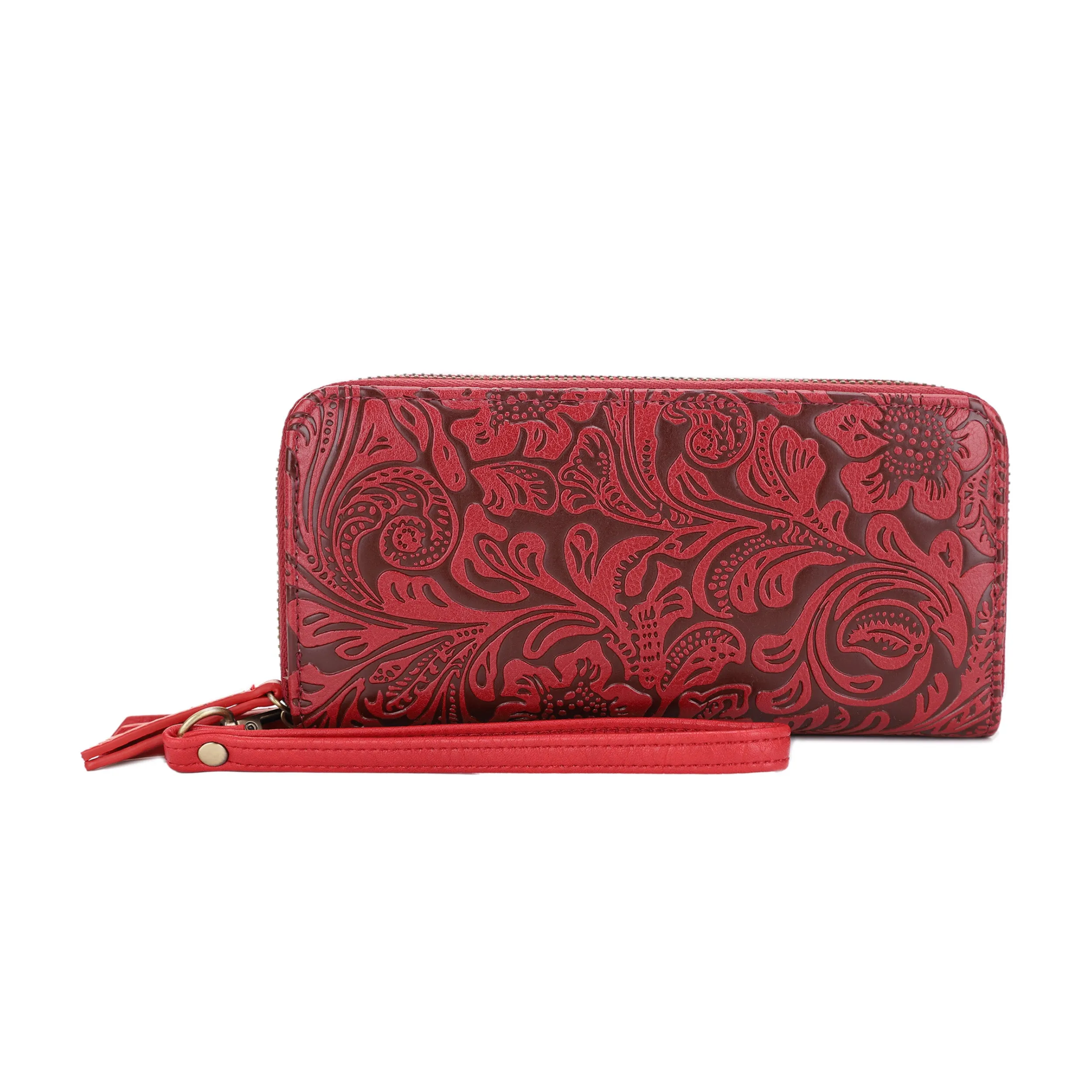 Cassidy Concealed Carry Tooled Tote Bag with Matching Wallet