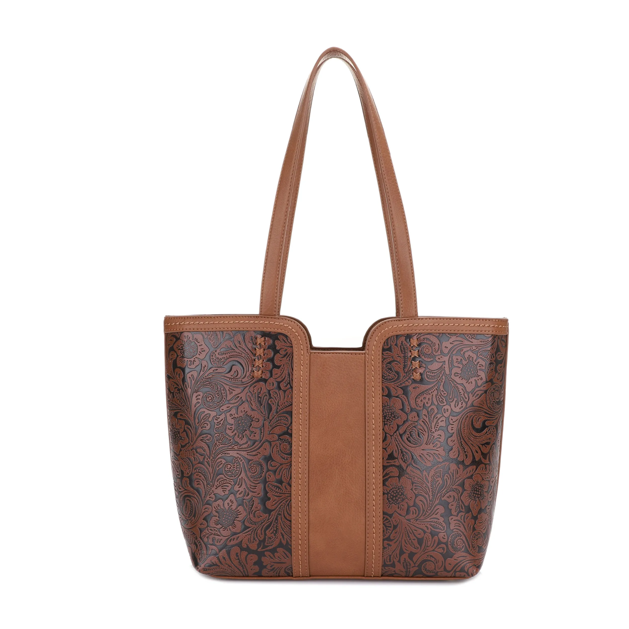 Cassidy Concealed Carry Tooled Tote Bag with Matching Wallet