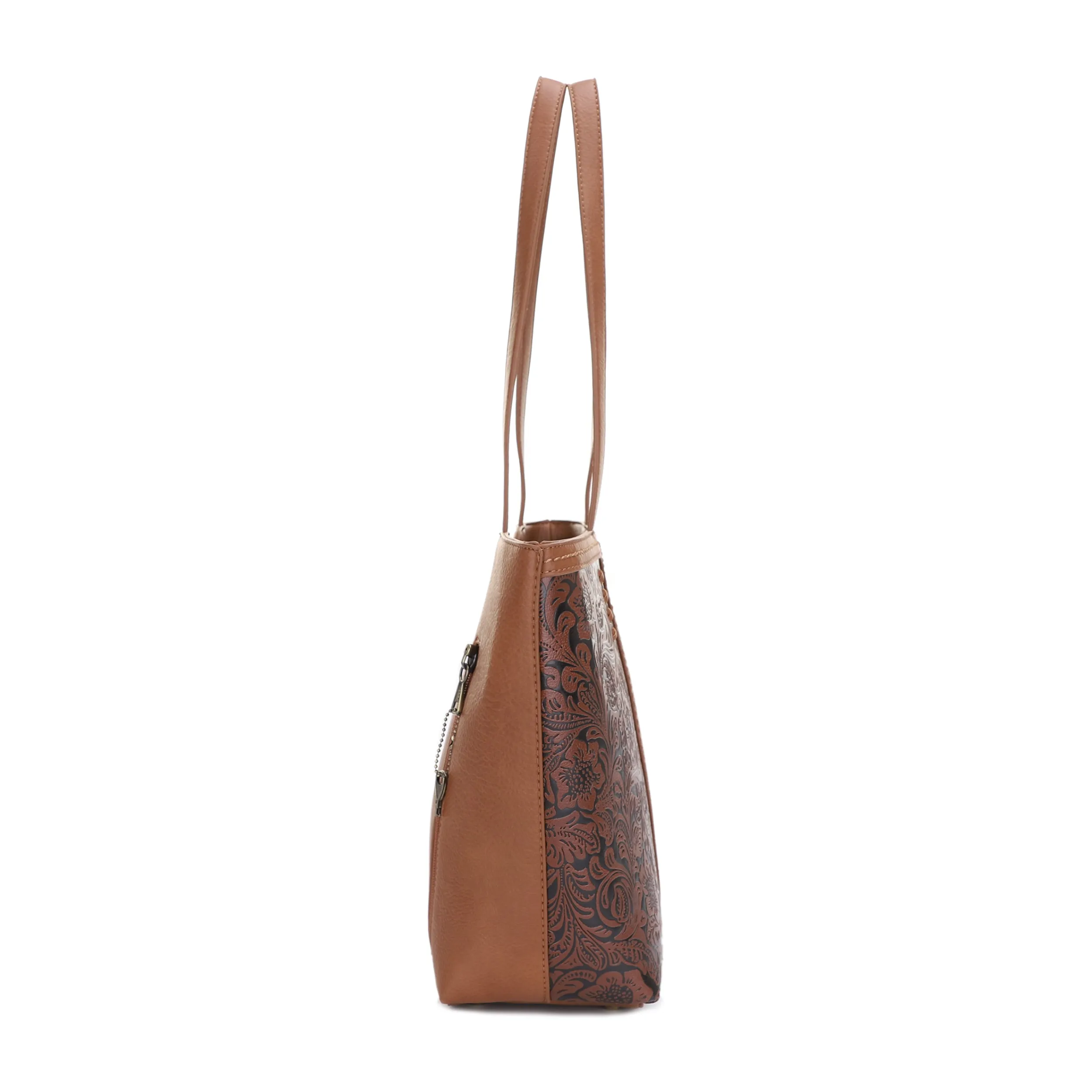 Cassidy Concealed Carry Tooled Tote Bag with Matching Wallet