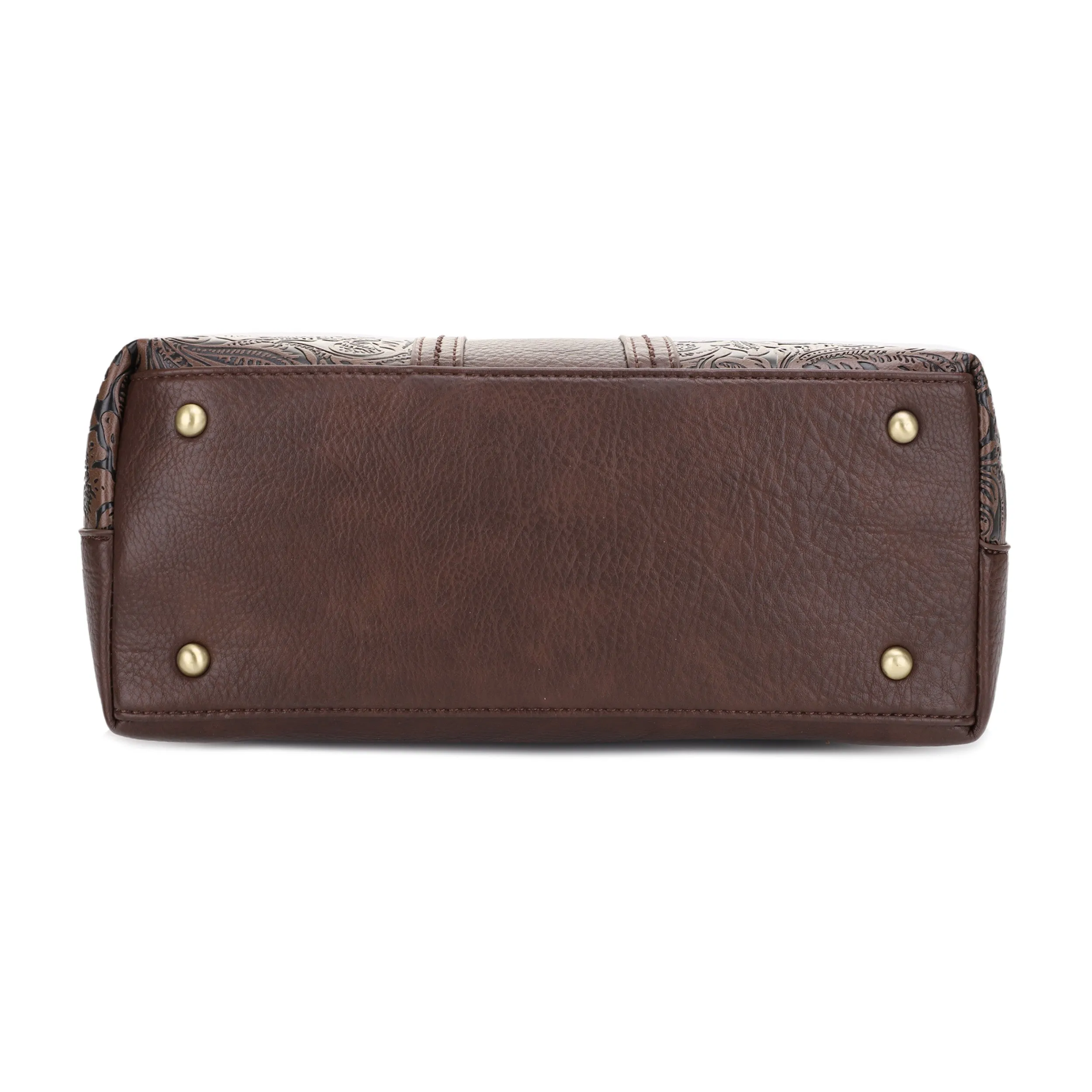 Cassidy Concealed Carry Tooled Tote Bag with Matching Wallet