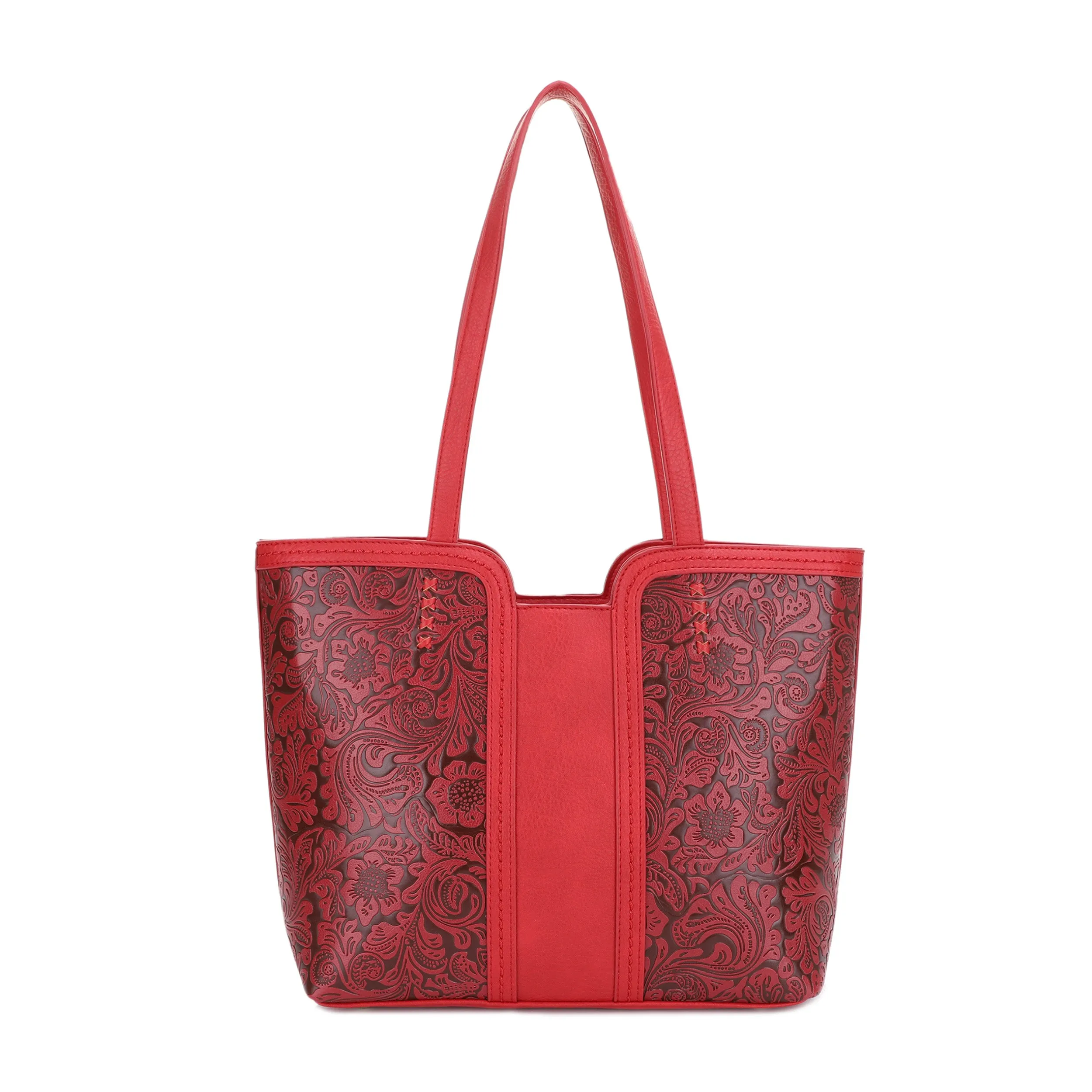 Cassidy Concealed Carry Tooled Tote Bag with Matching Wallet