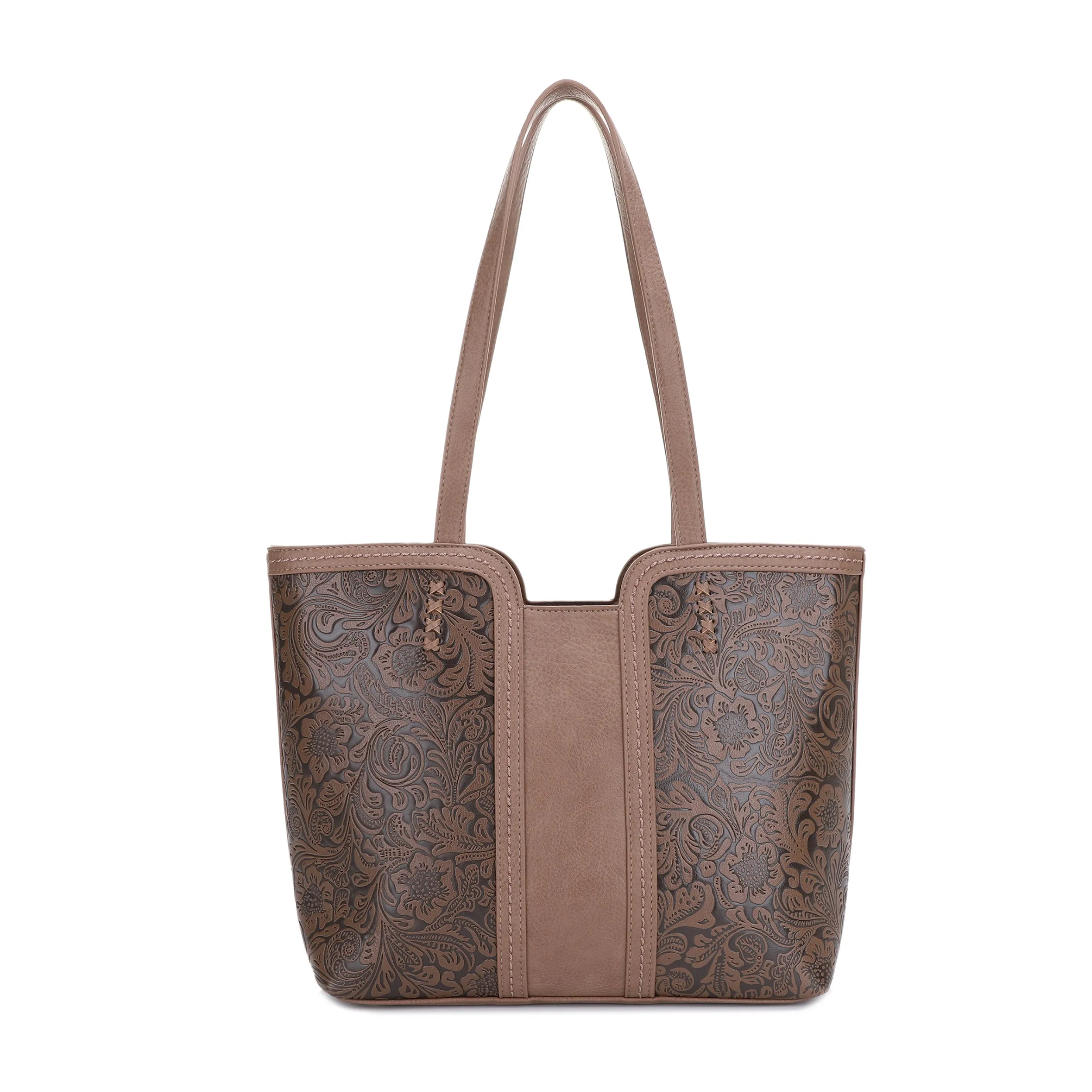 Cassidy Concealed Carry Tooled Tote Bag with Matching Wallet