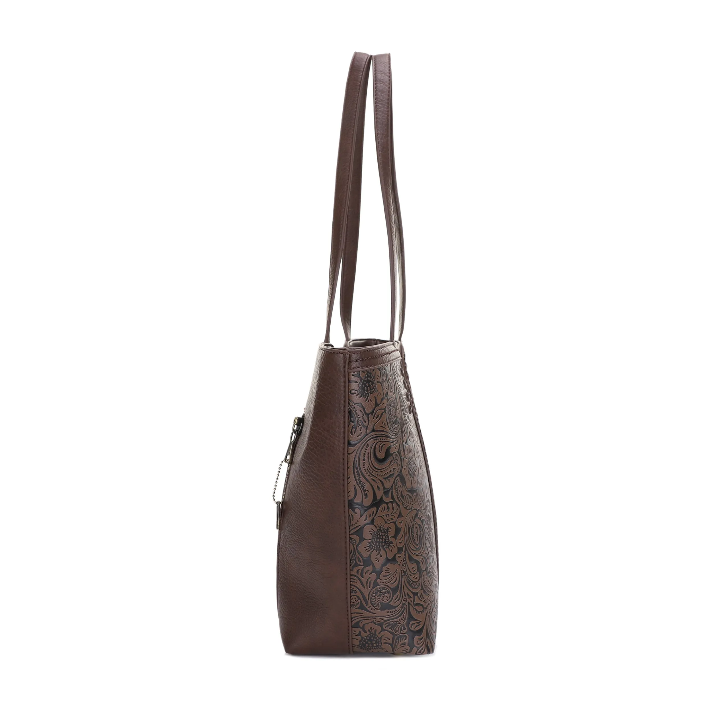 Cassidy Concealed Carry Tooled Tote Bag with Matching Wallet