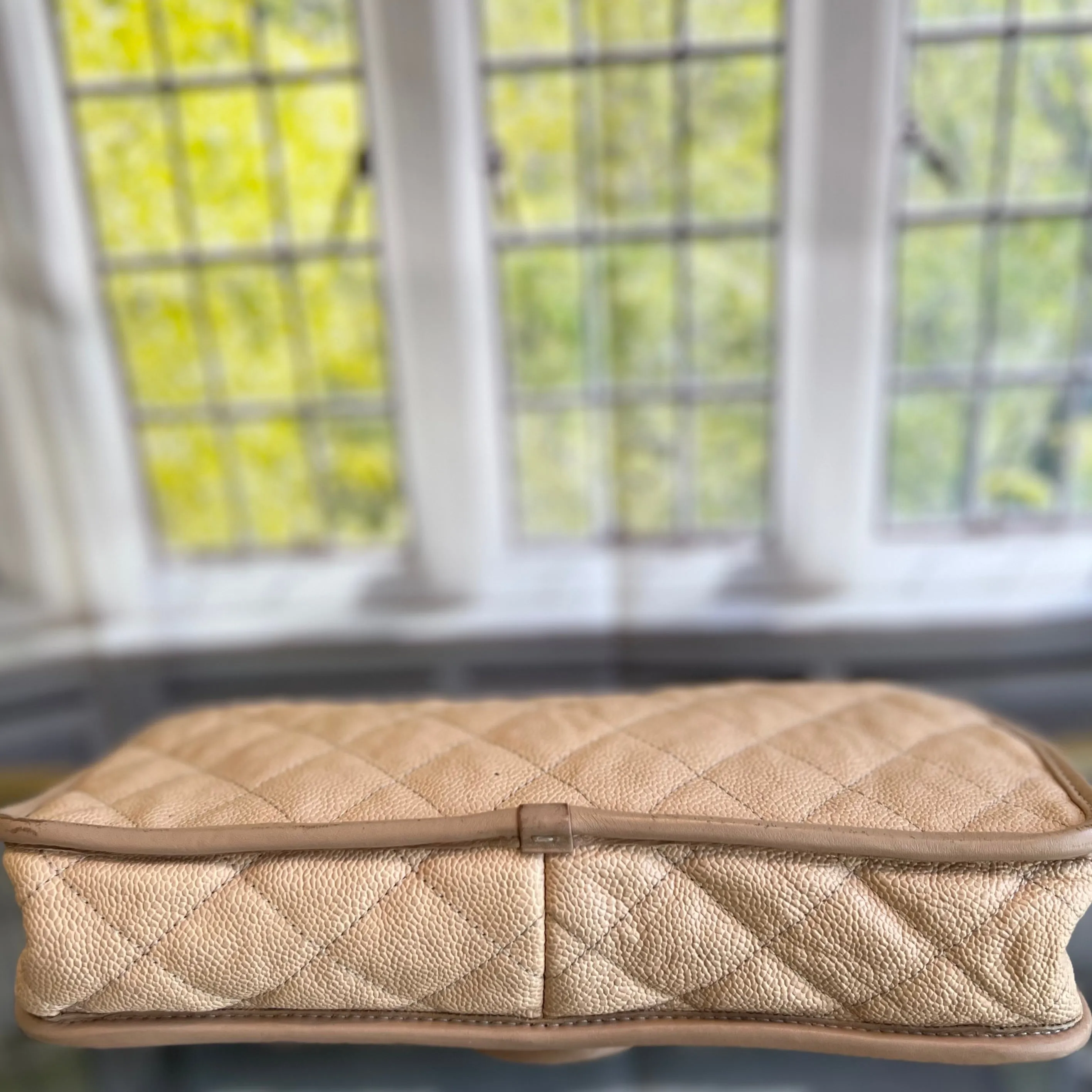 CHANEL Beige French Riviera Flap Bag