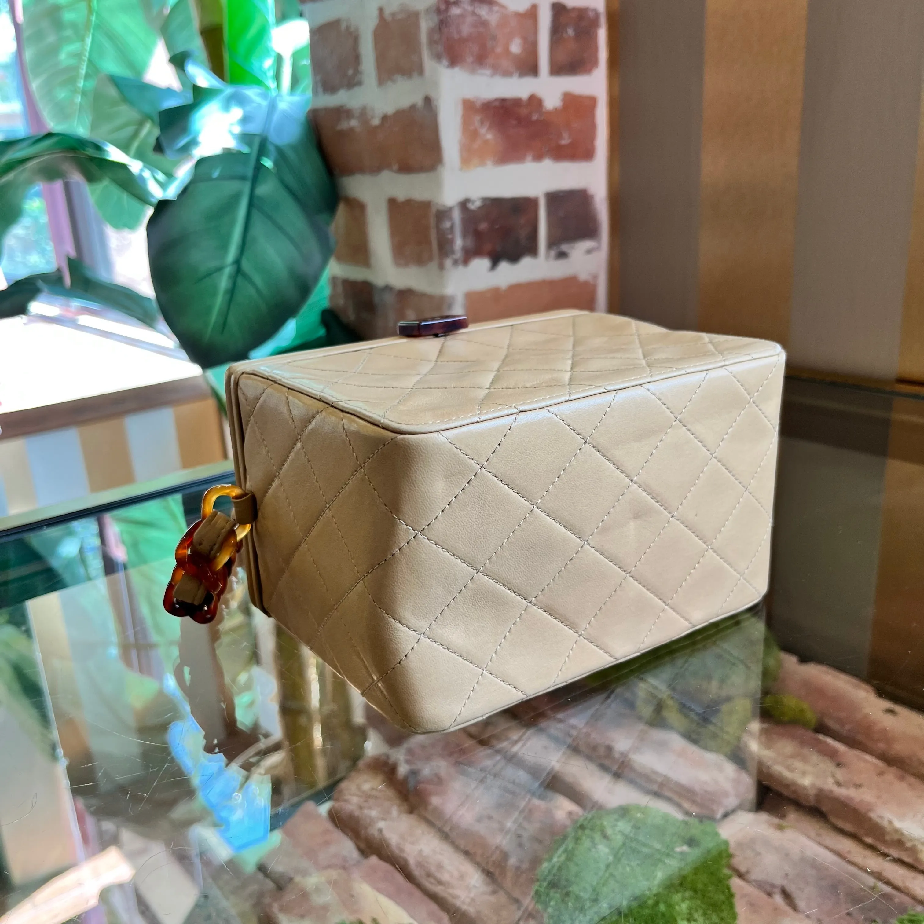 CHANEL Box Lambskin Tortoise Vintage Handbag