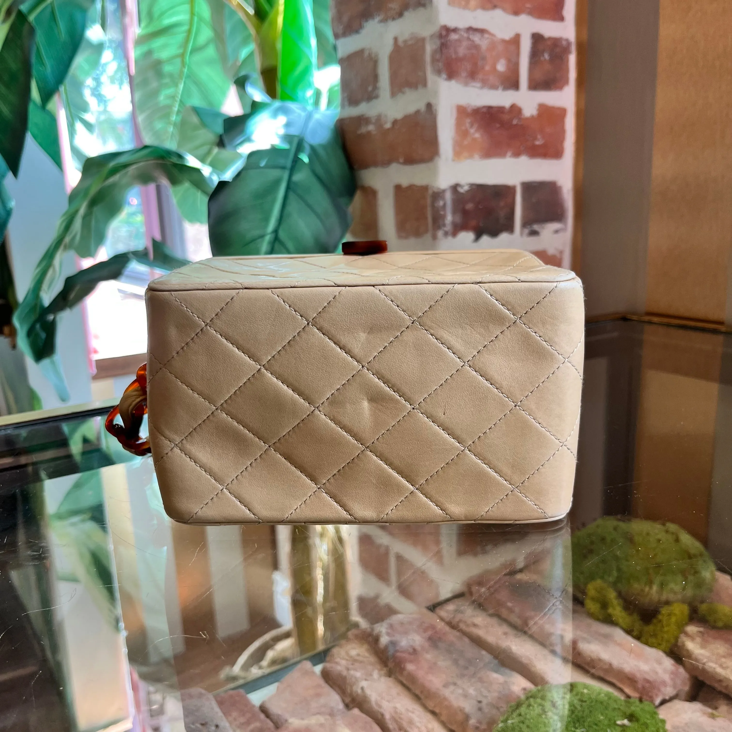 CHANEL Box Lambskin Tortoise Vintage Handbag