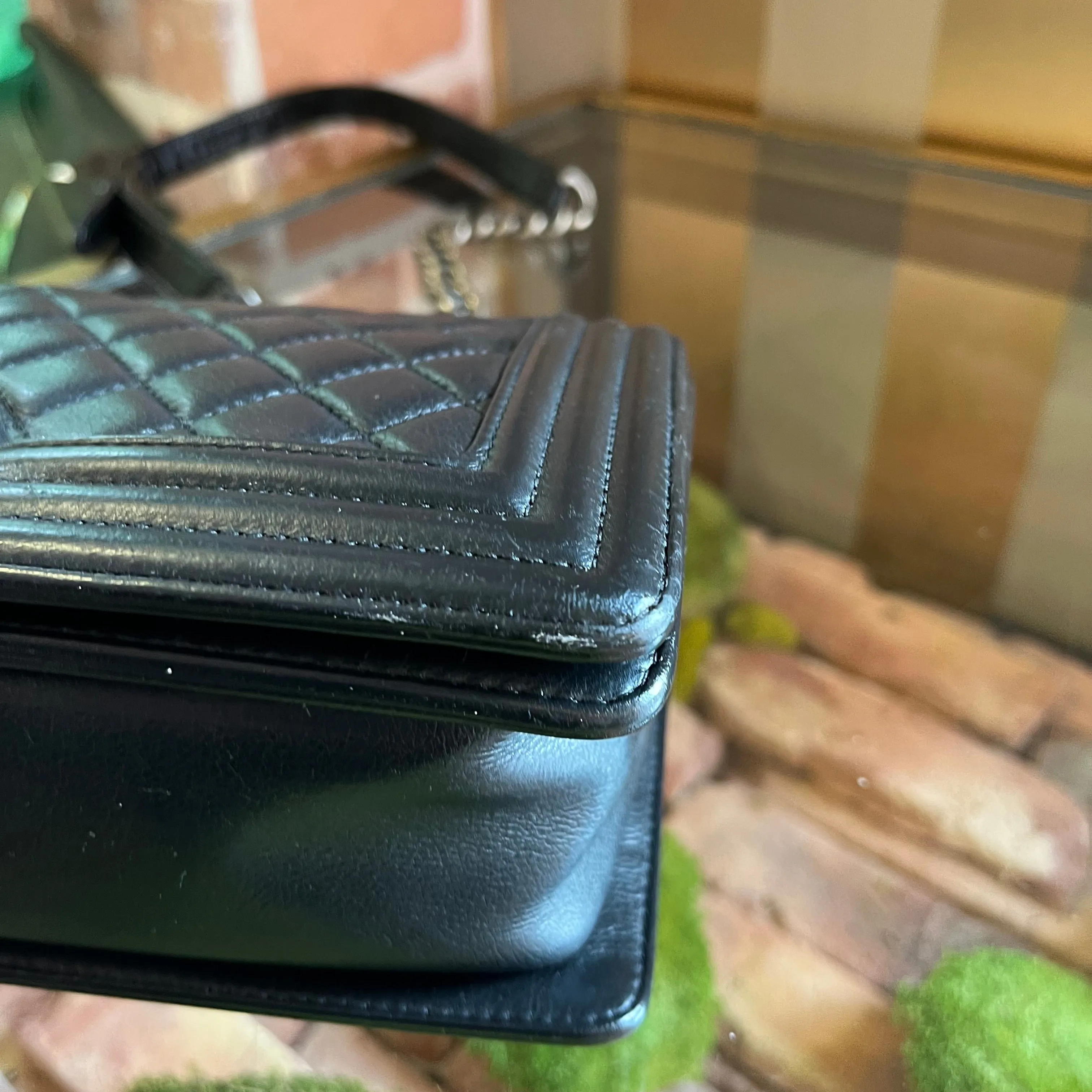 CHANEL Boy Medium Black Calfskin Shoulder Bag