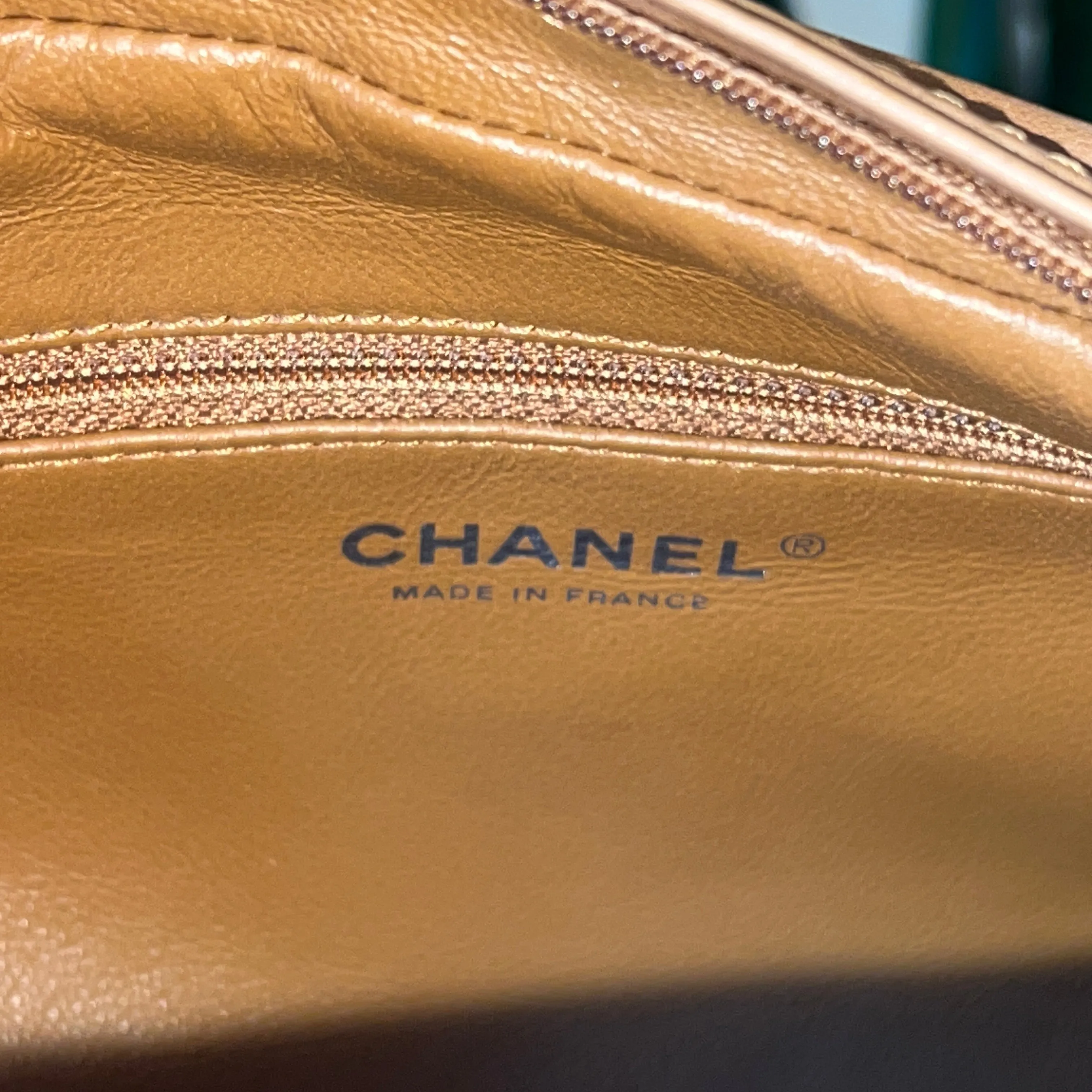 CHANEL Brown Calfskin Quilted Small Bowler Bag
