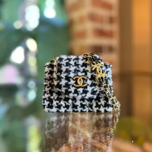 CHANEL Mini CC Tweed Houndstooth Flap bag