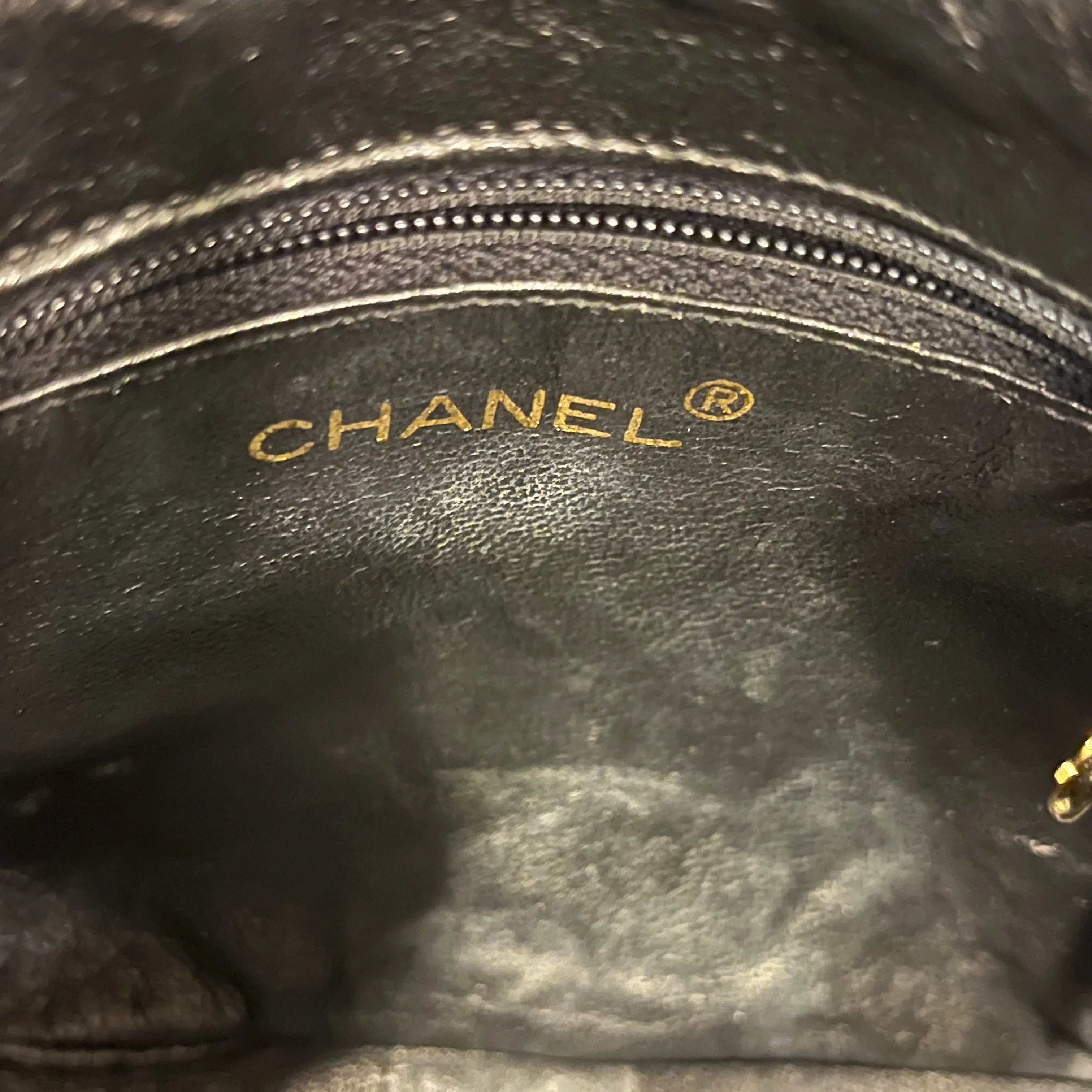 CHANEL Vintage Chevron Lambskin Shoulder Bag