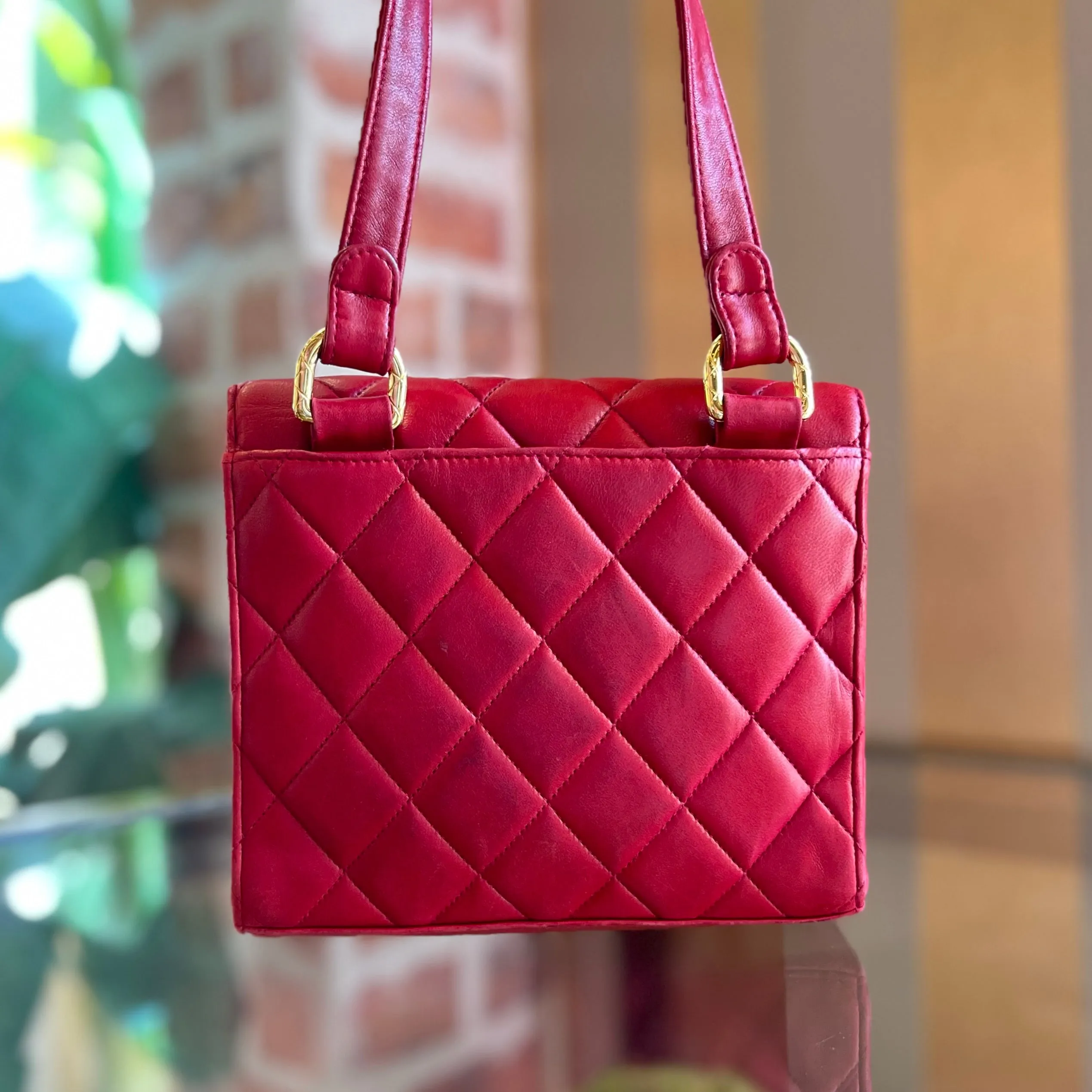 CHANEL Vintage Quilted Envelope Flap Bag