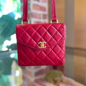 CHANEL Vintage Quilted Envelope Flap Bag