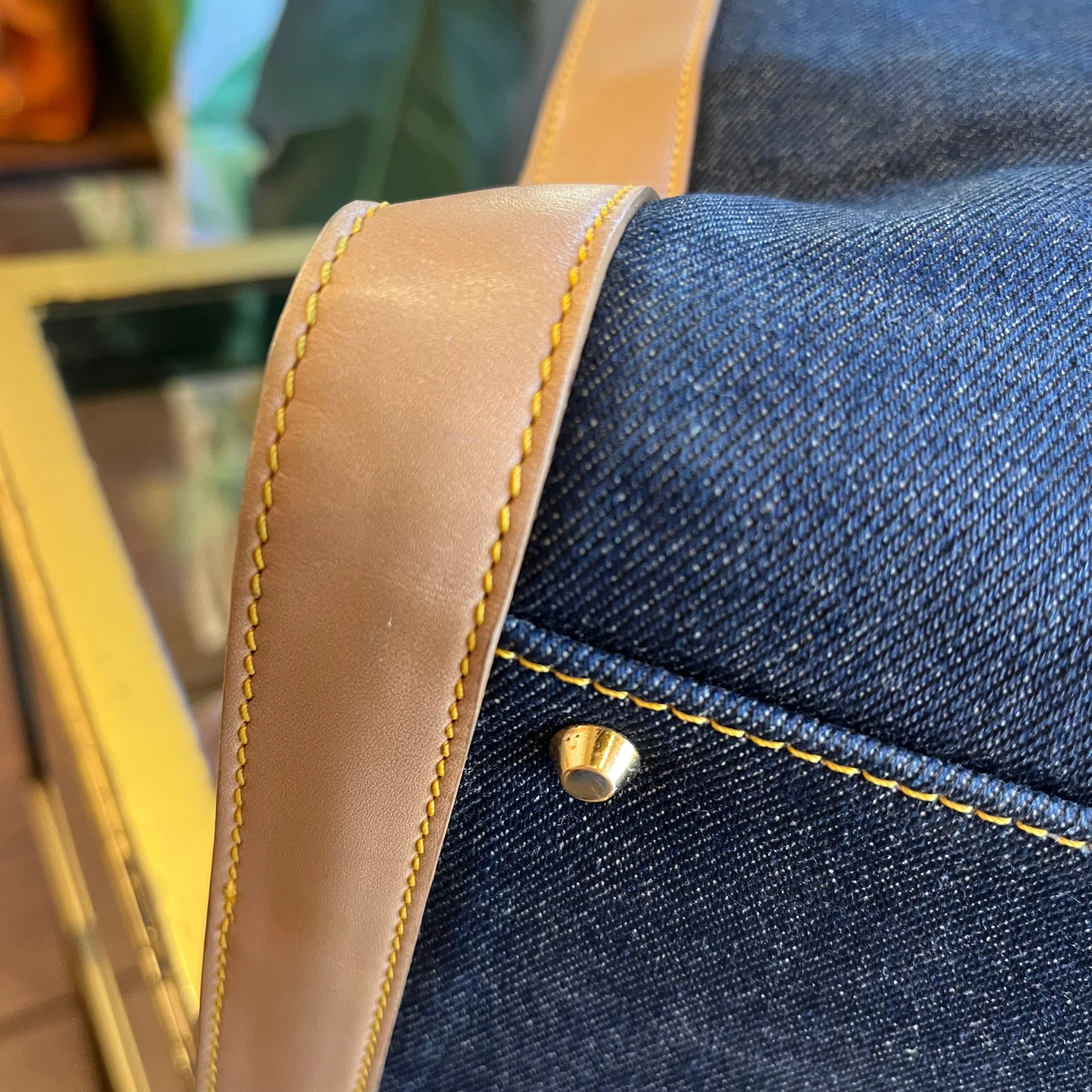 CHRISTIAN DIOR Vintage Blue Denim Tote
