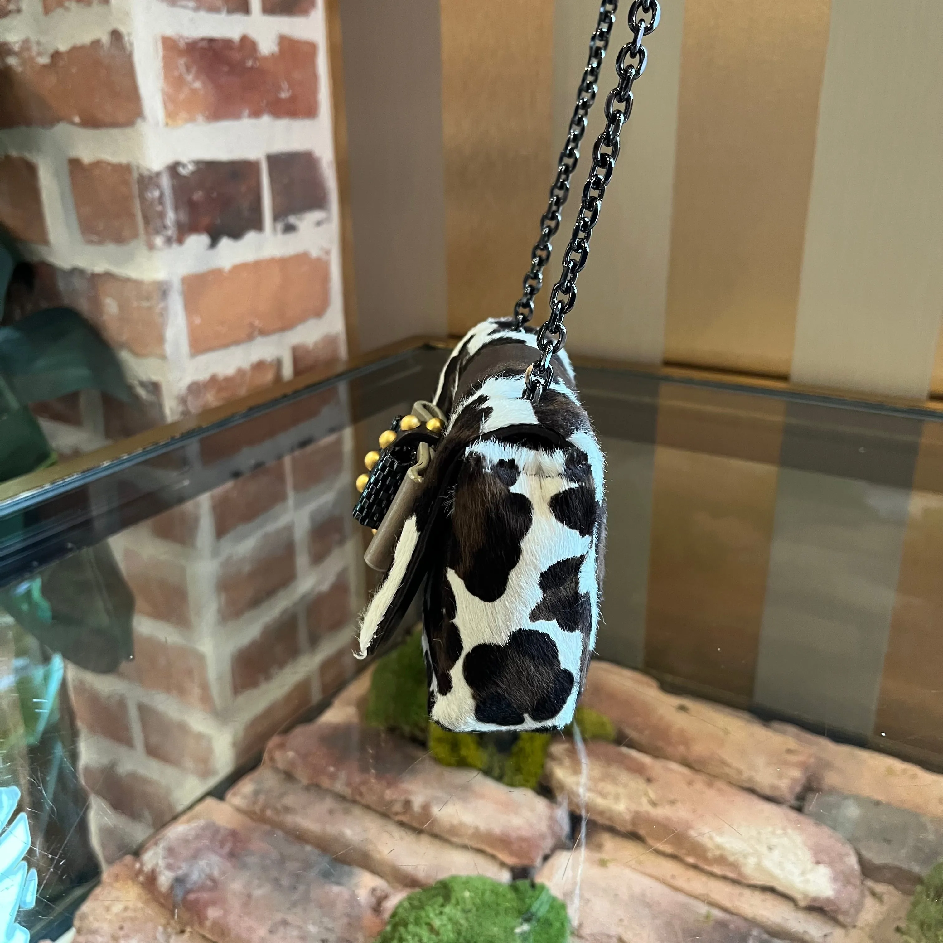 CHRISTIAN LOUBOUTIN Small Pony Hair Cheetah Bag