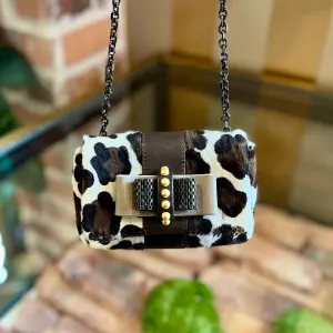 CHRISTIAN LOUBOUTIN Small Pony Hair Cheetah Bag