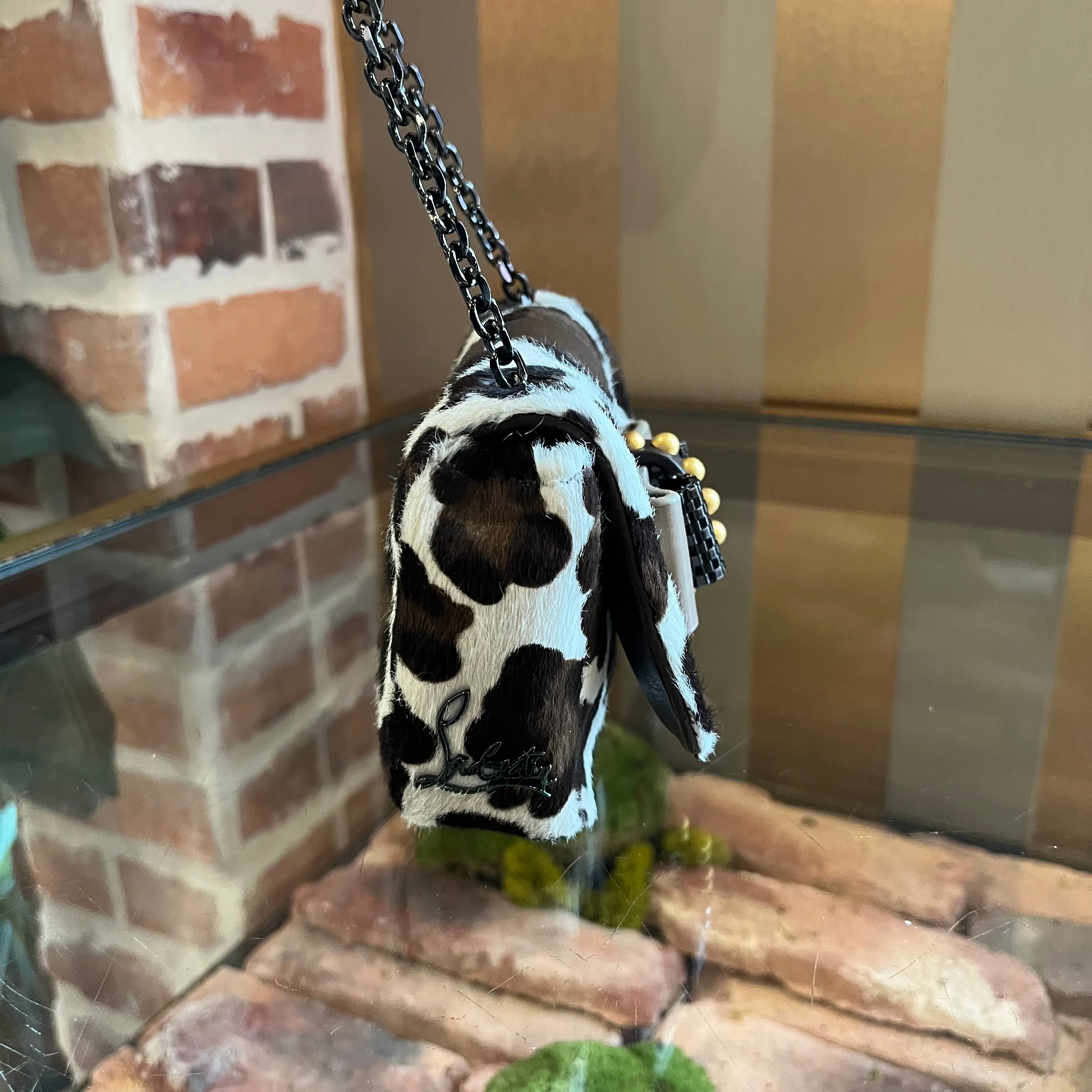 CHRISTIAN LOUBOUTIN Small Pony Hair Cheetah Bag