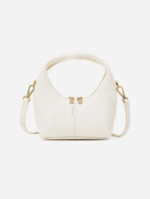 Circle Vegan Leather Crossbody Bag | Coconut Cream