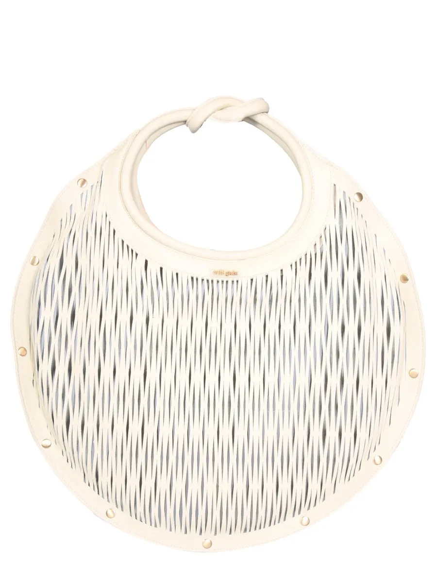 Cult Gaia Adina Woven Shoulder Bag
