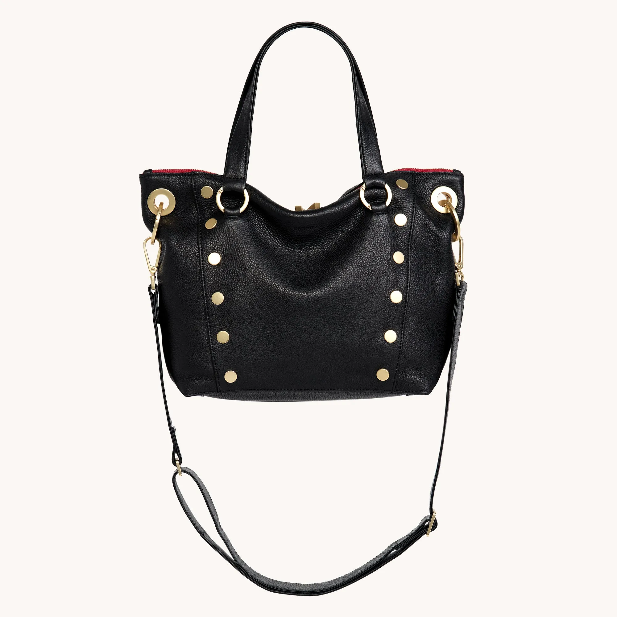 Daniel | Black/Brushed Gold Red Zip | Med