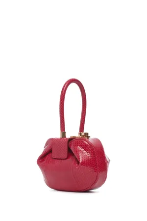 Demi Bag in Red Snakeskin