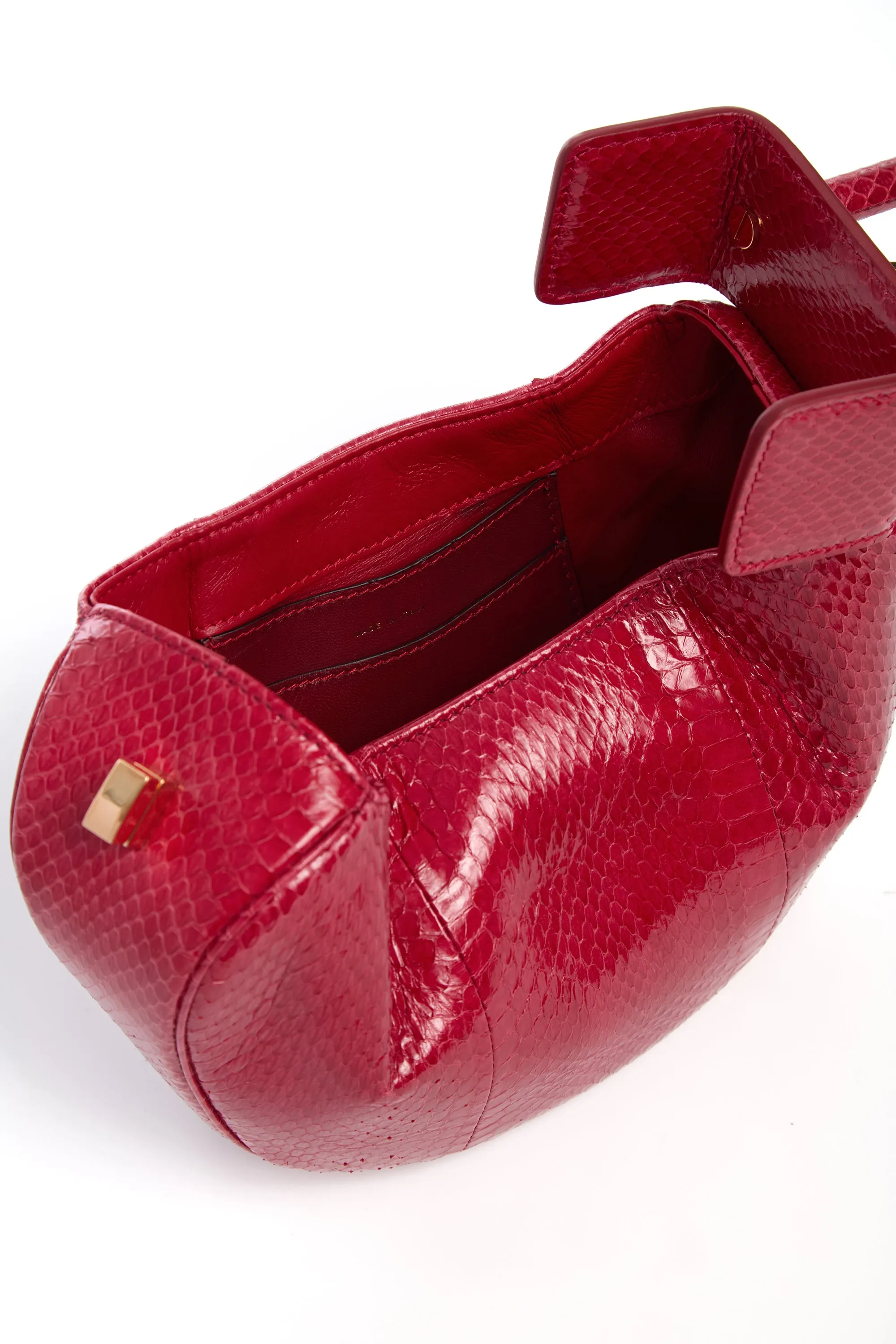 Demi Bag in Red Snakeskin