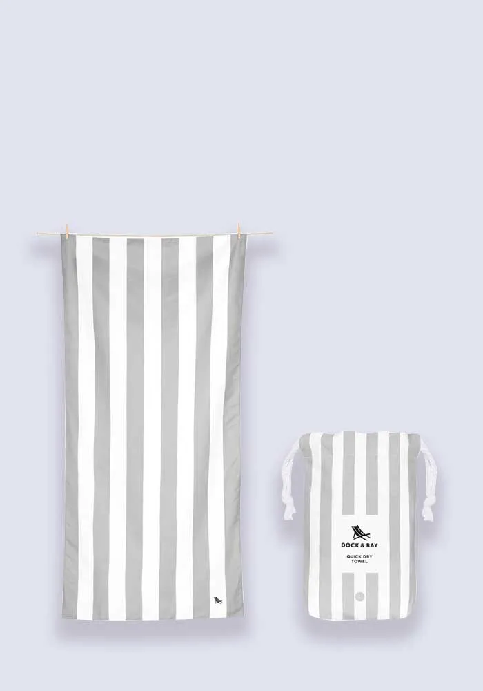 Dock & Bay Cabana Beach Towel Goa Grey - Large