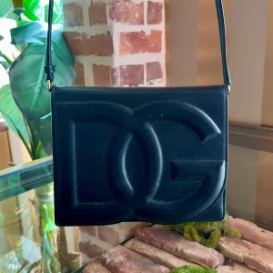 DOLCE AND GABBANA DG Logo Flap Leather Crossbody