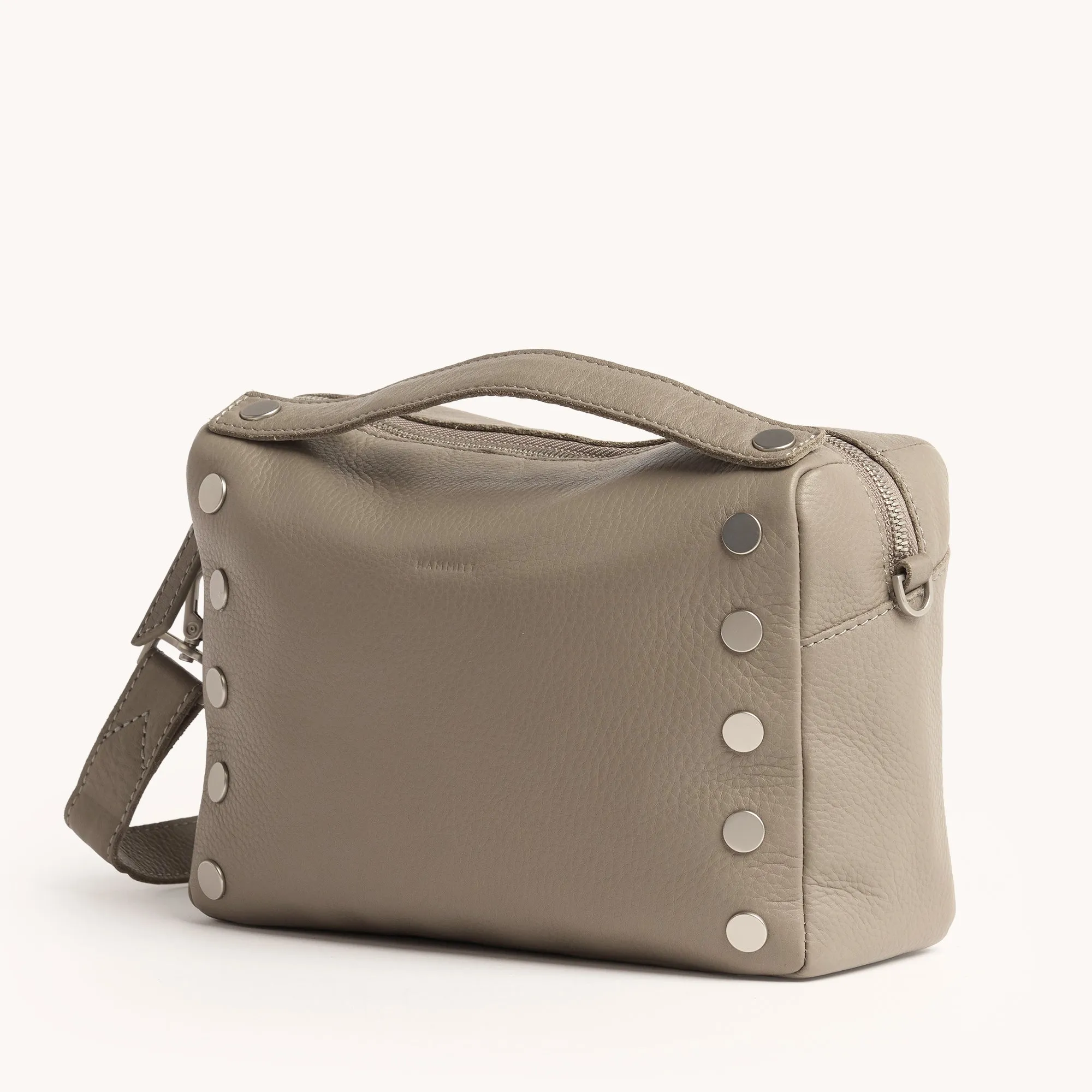 Evan Crossbody | Pewter Pebble/Brushed Silver | Med