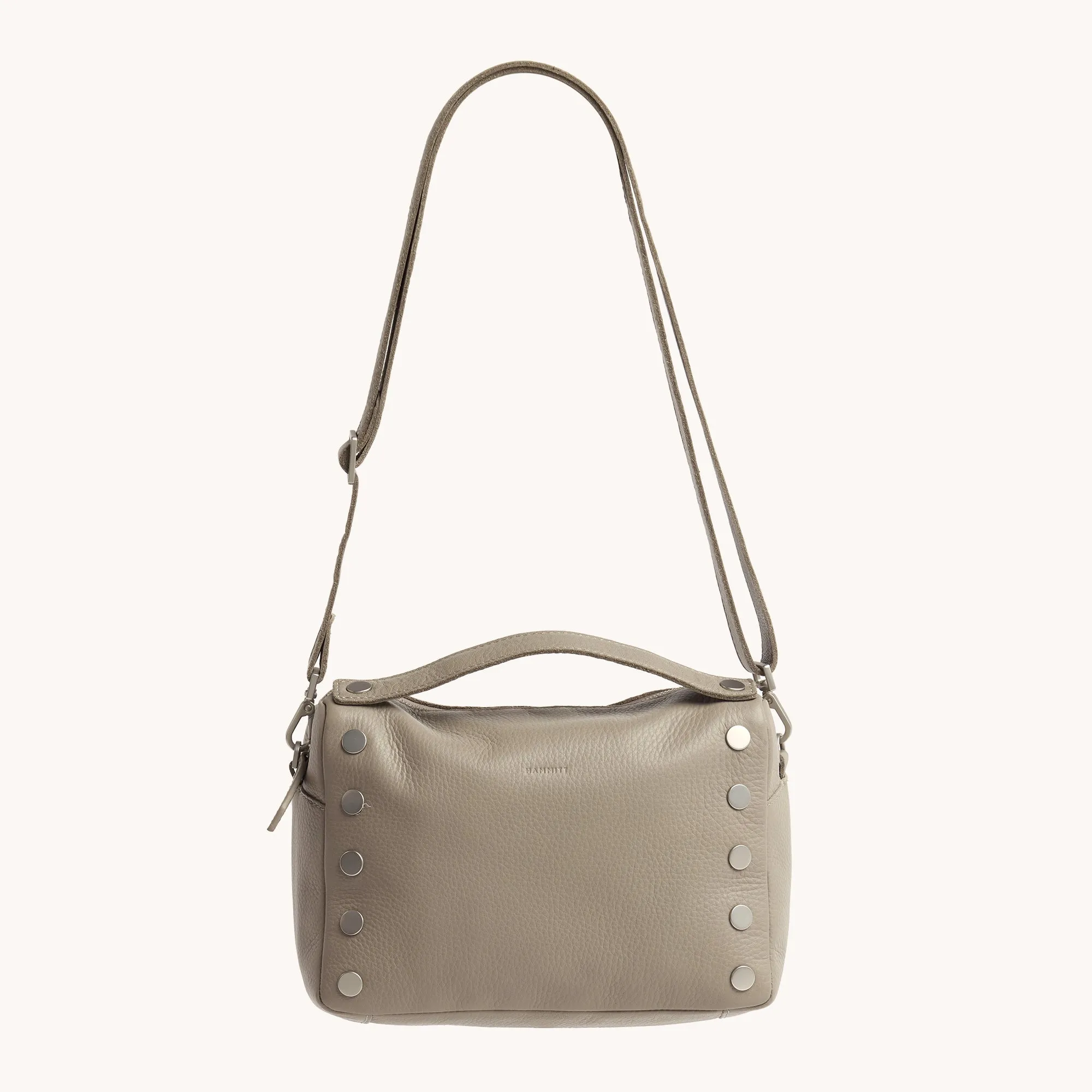 Evan Crossbody | Pewter Pebble/Brushed Silver | Med