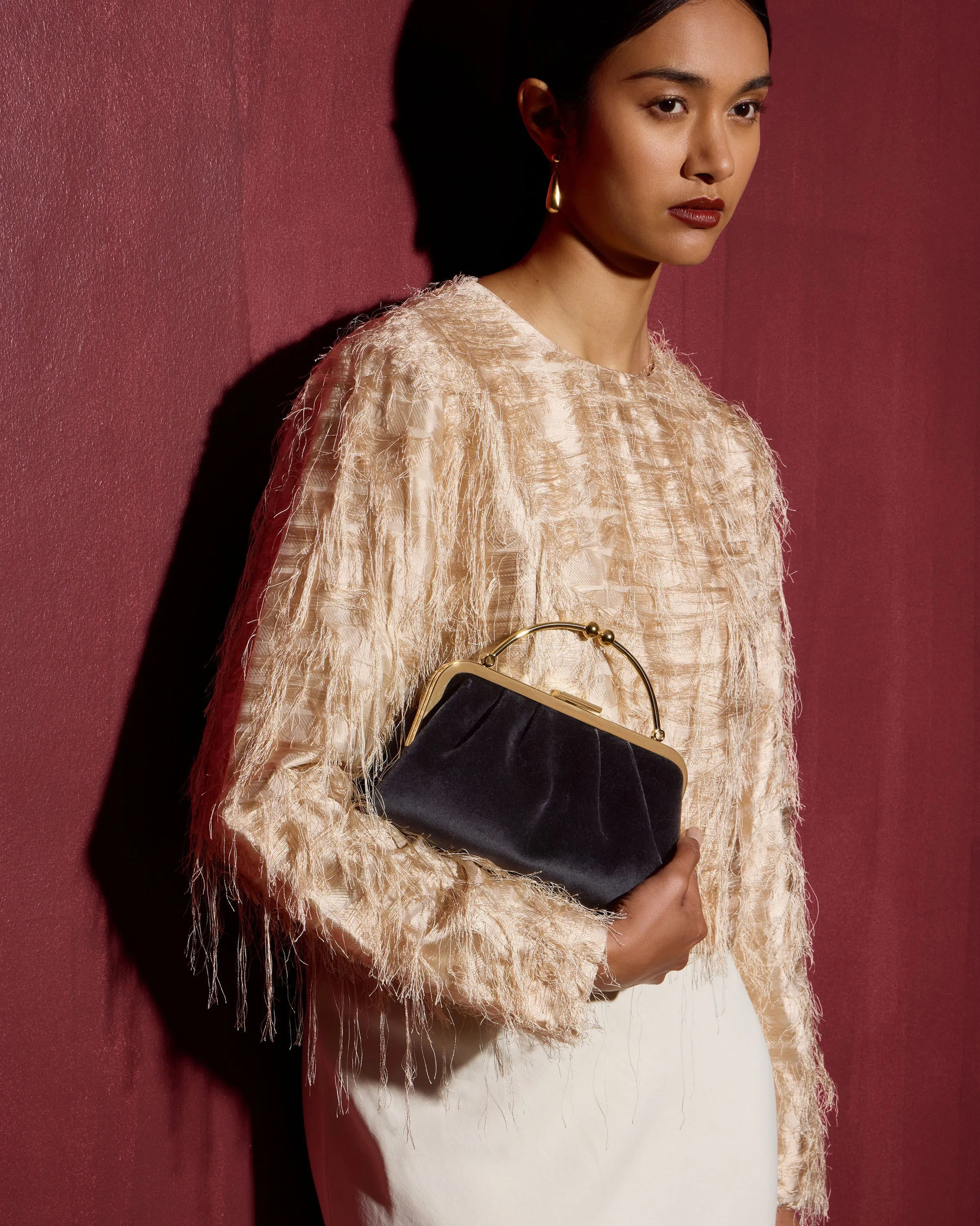 Frame Clutch - Black Velvet