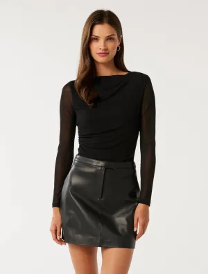 Gemma Vegan Leather Mini Skirt
