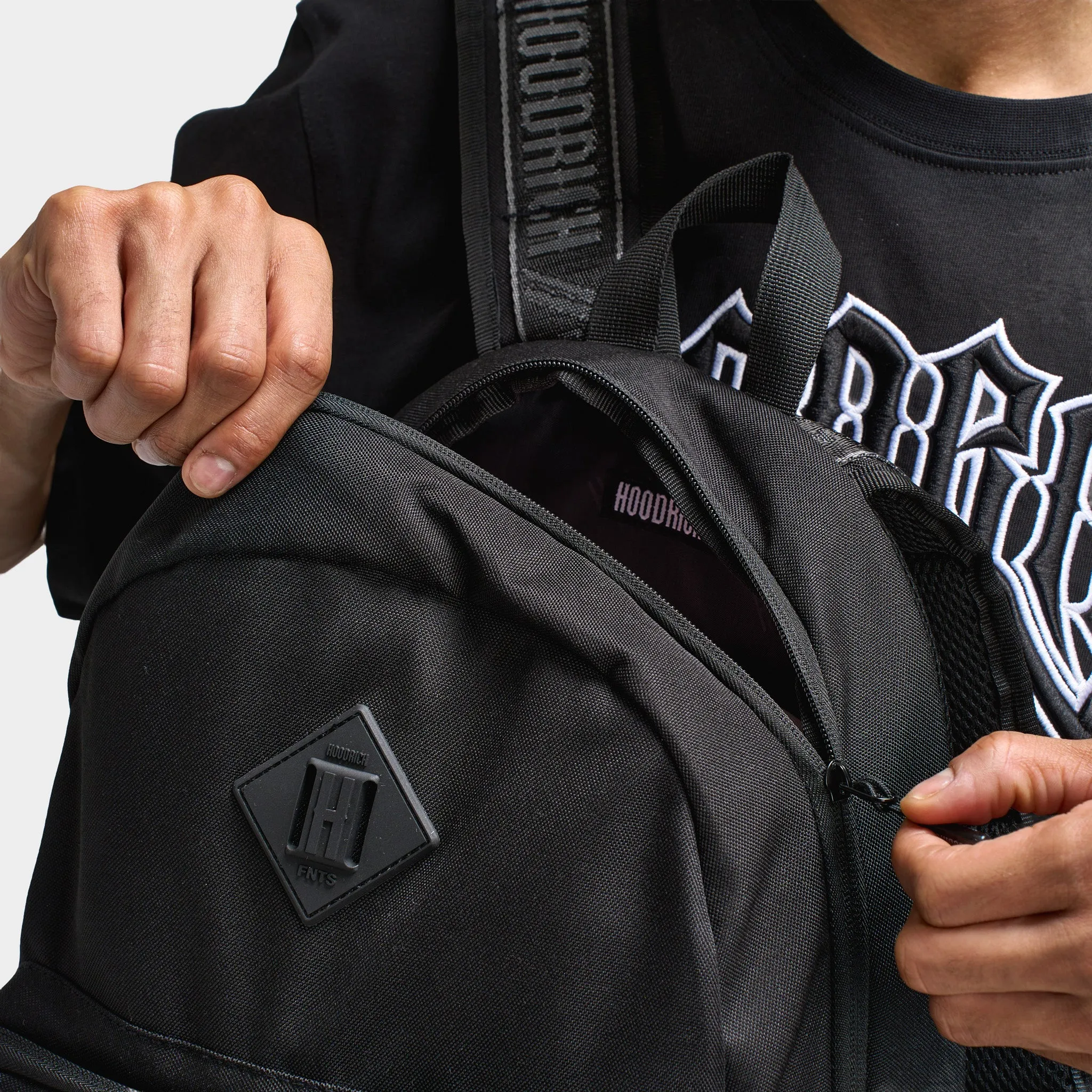Hoodrich Fusion Backpack Black / White - Red