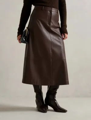 Jaelyn Vegan Leather Maxi Skirt
