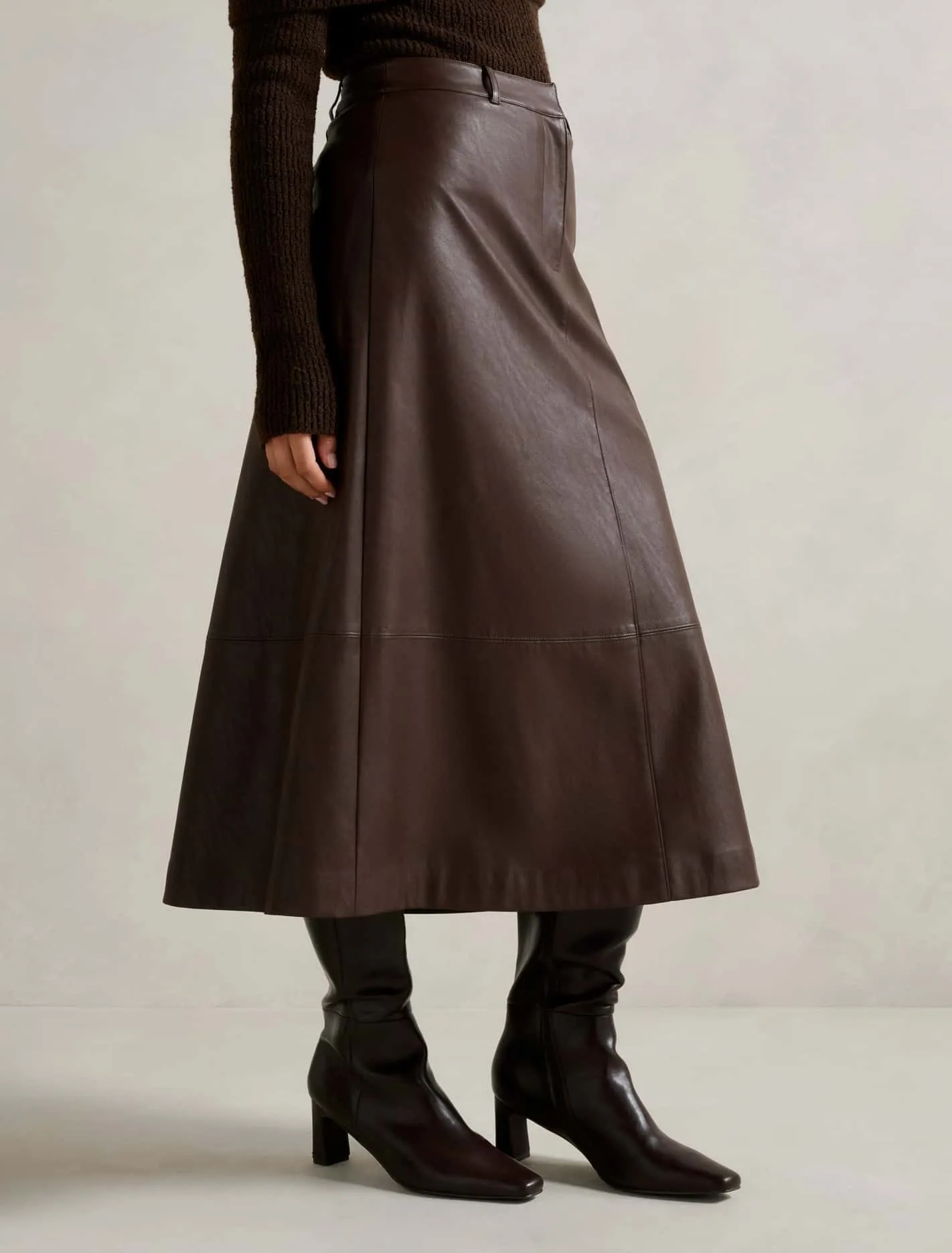 Jaelyn Vegan Leather Maxi Skirt